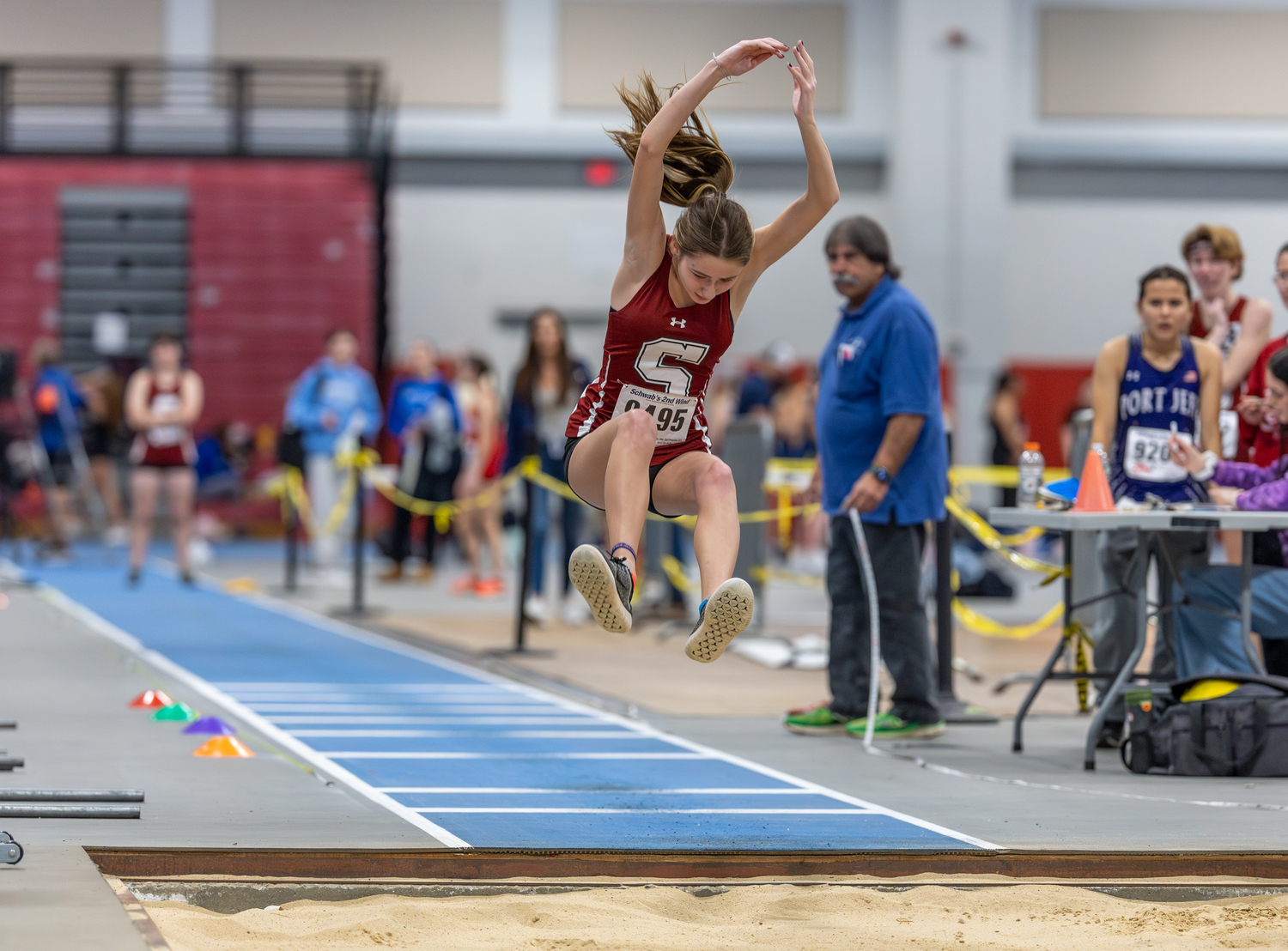 Aubrey MacDonald leaps.  RON ESPOSITO