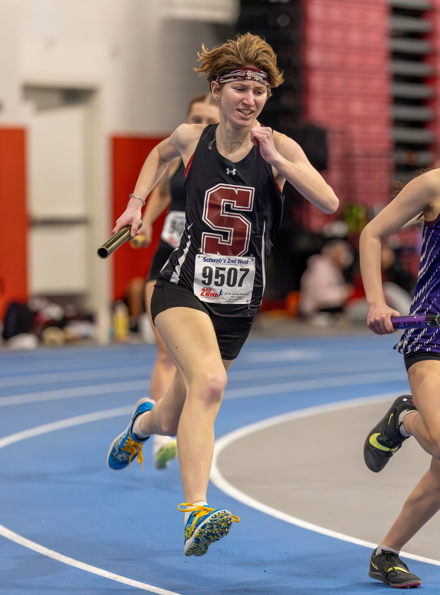 Southampton senior Lili Telvi running in the 4x400-meter relay.   RON ESPOSITO