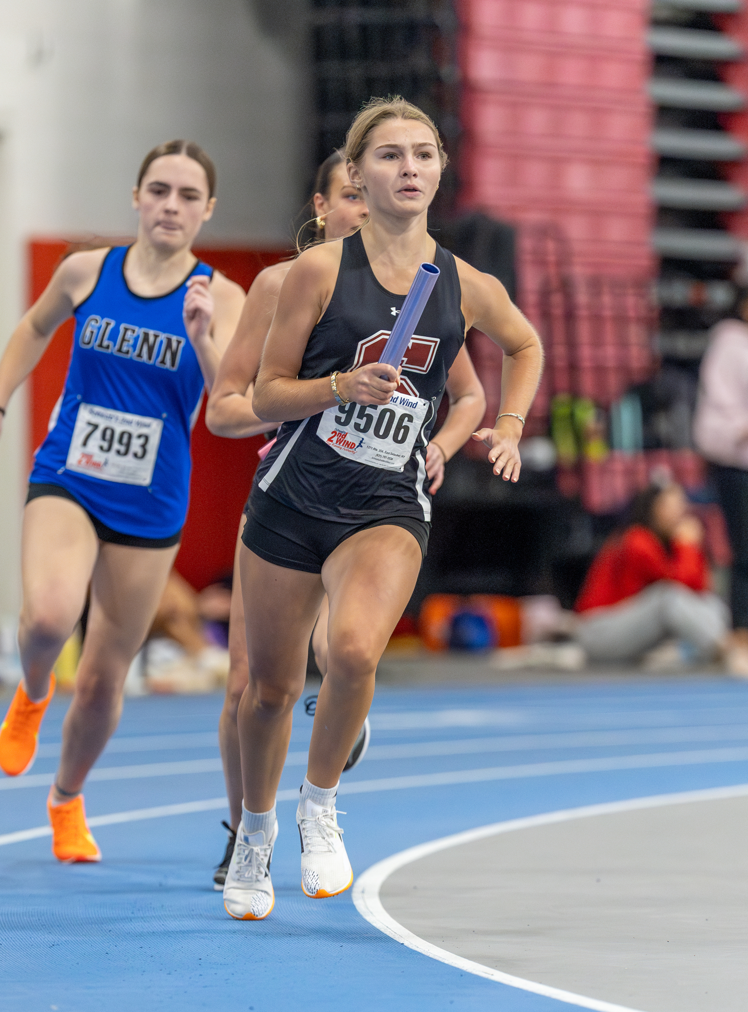 Reese Switochia running in the 4x200-meter relay for Southampton on Sunday.   RON ESPOSITO