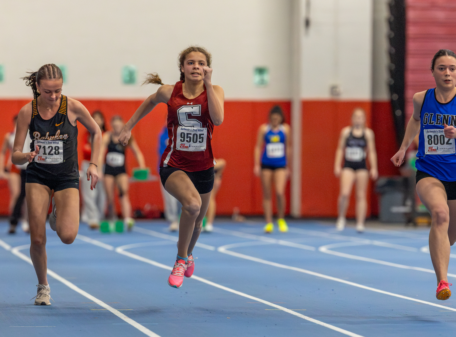 Zoey Sulph just missed qualifying for the finals of the 55-meter dash after placing seventh.   RON ESPOSITO