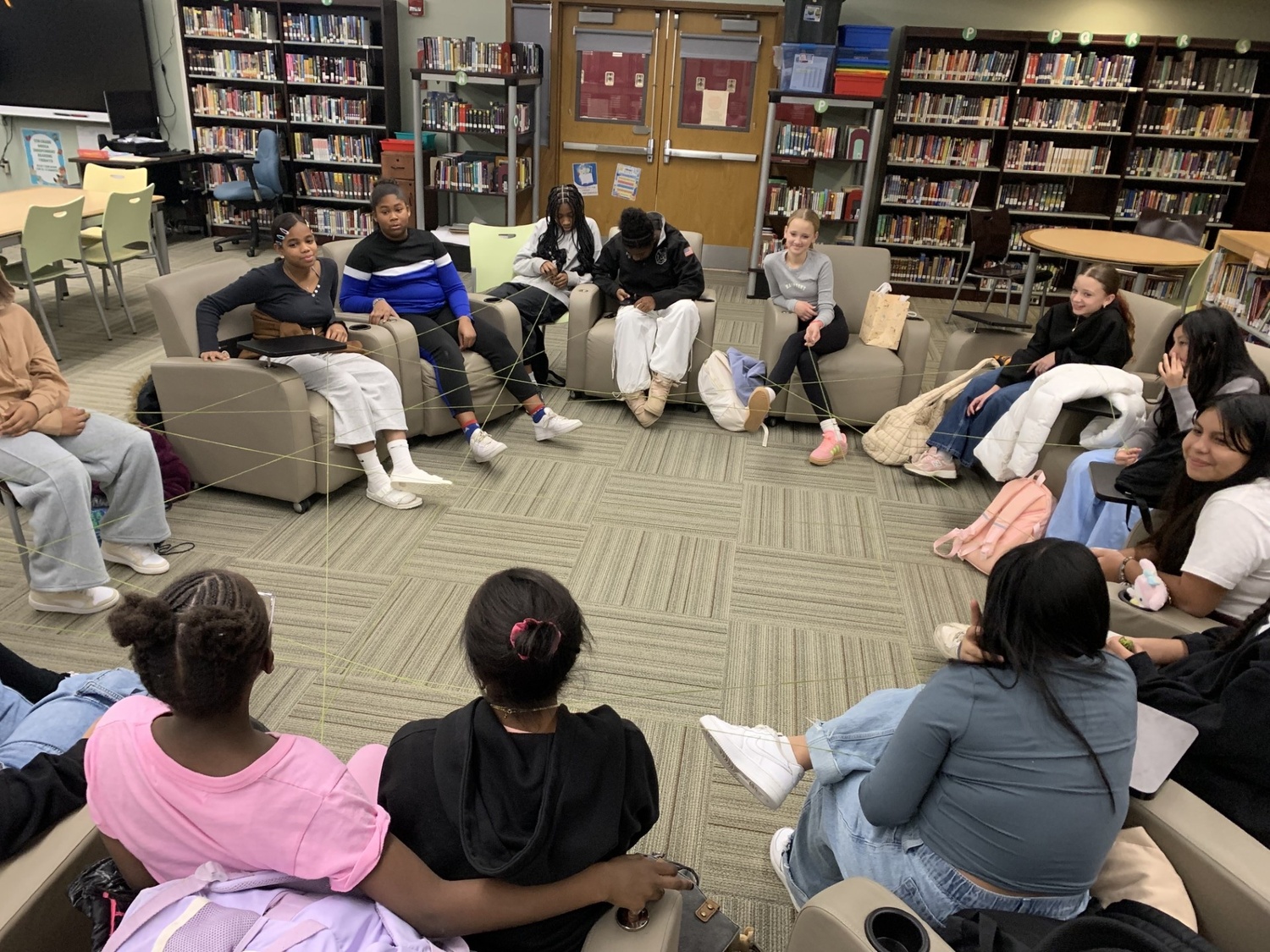 A recent meeting of the new chapter of My Sister's Keeper  at Southampton Intermediate School. COURTESY SOUTHAMPTON SCHOOL DISTRICT