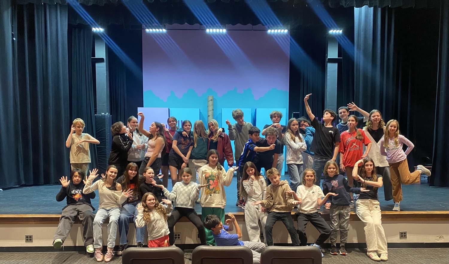 Pierson Middle School students prepare for an  ensemble of “Willy Wonka,” with performances from January 24 to 26. COURTESY SAG HARBOR SCHOOL DISTRICT