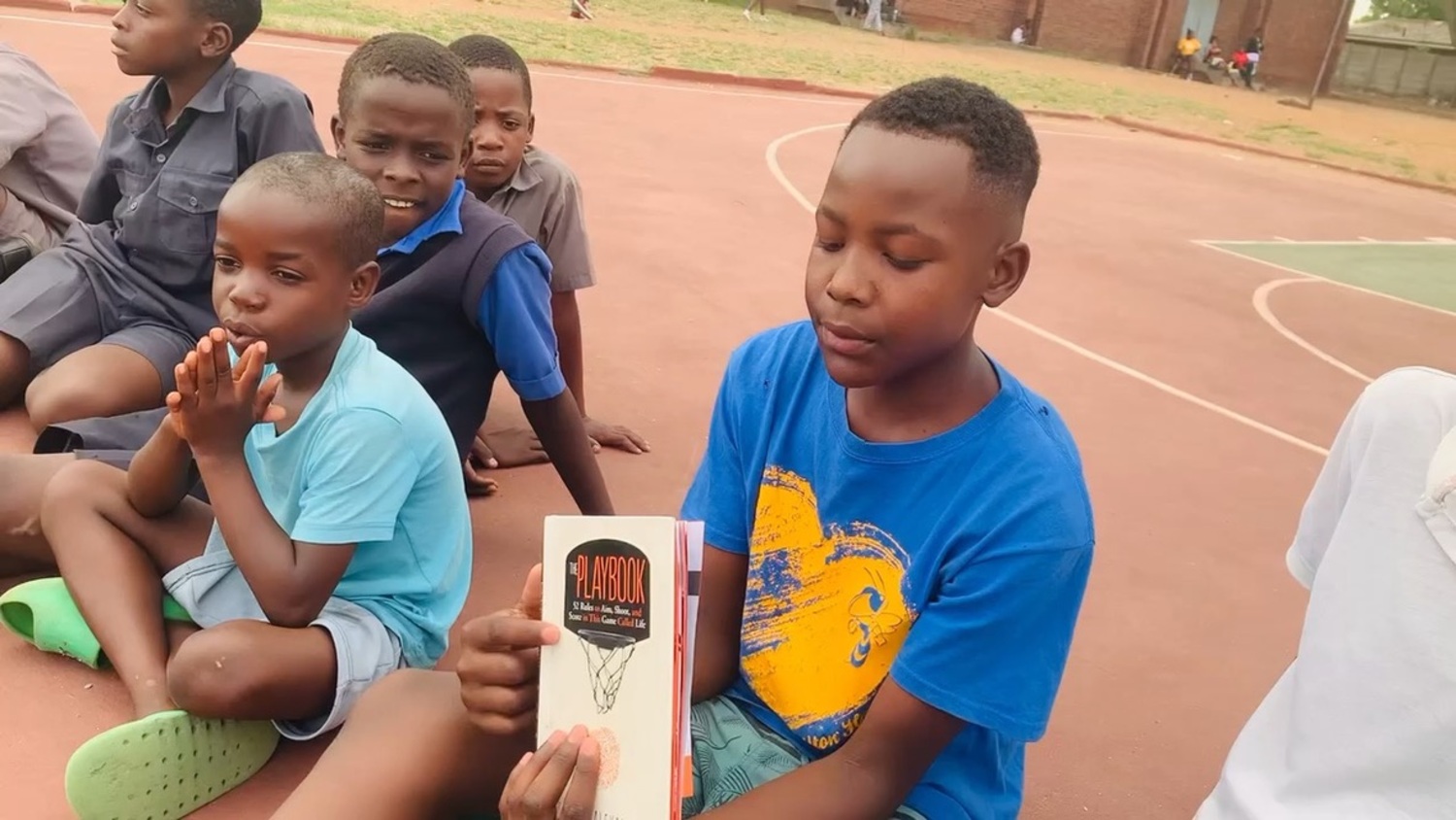 Students in Zimbab we read “The Playbook” by Kwame Alexander. 
COURTESY ANTHONY ALLISON