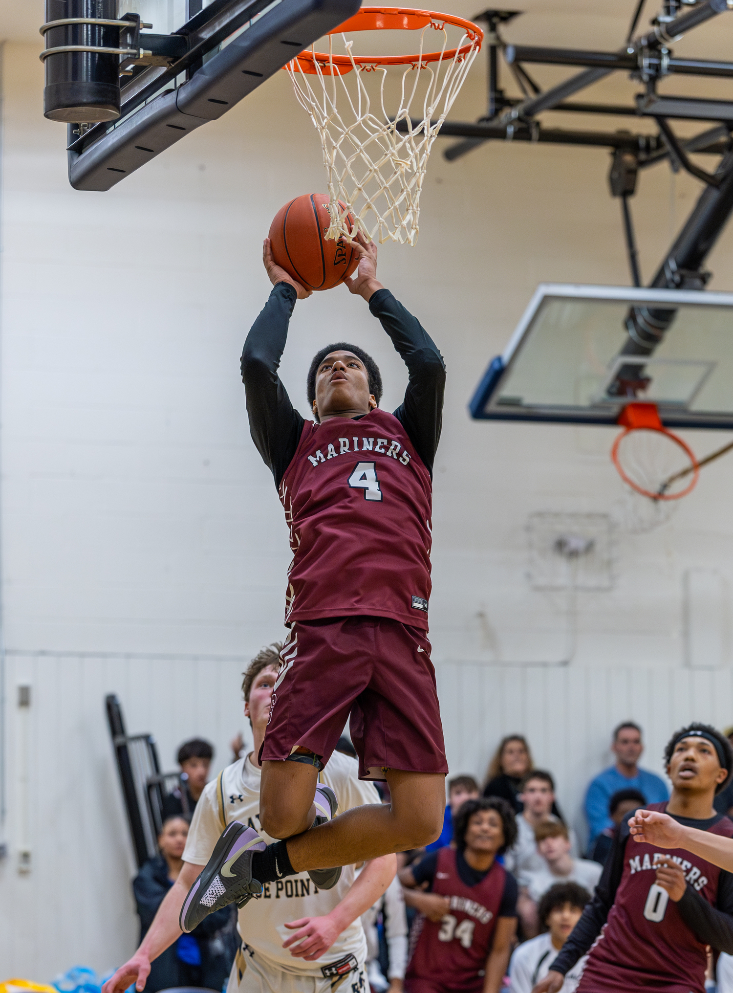 Junior Mariner Davon Palmore scored 11 points in last week's victory at Bayport-Blue Point.   RON ESPOSITO