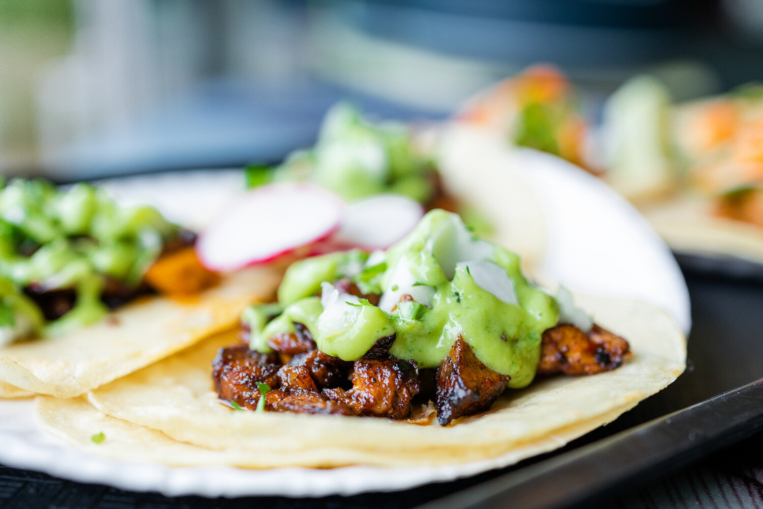 Tacos al pastor are on the Thursday specials menu at La Fondita in Amagansett. KELSEY RODEN