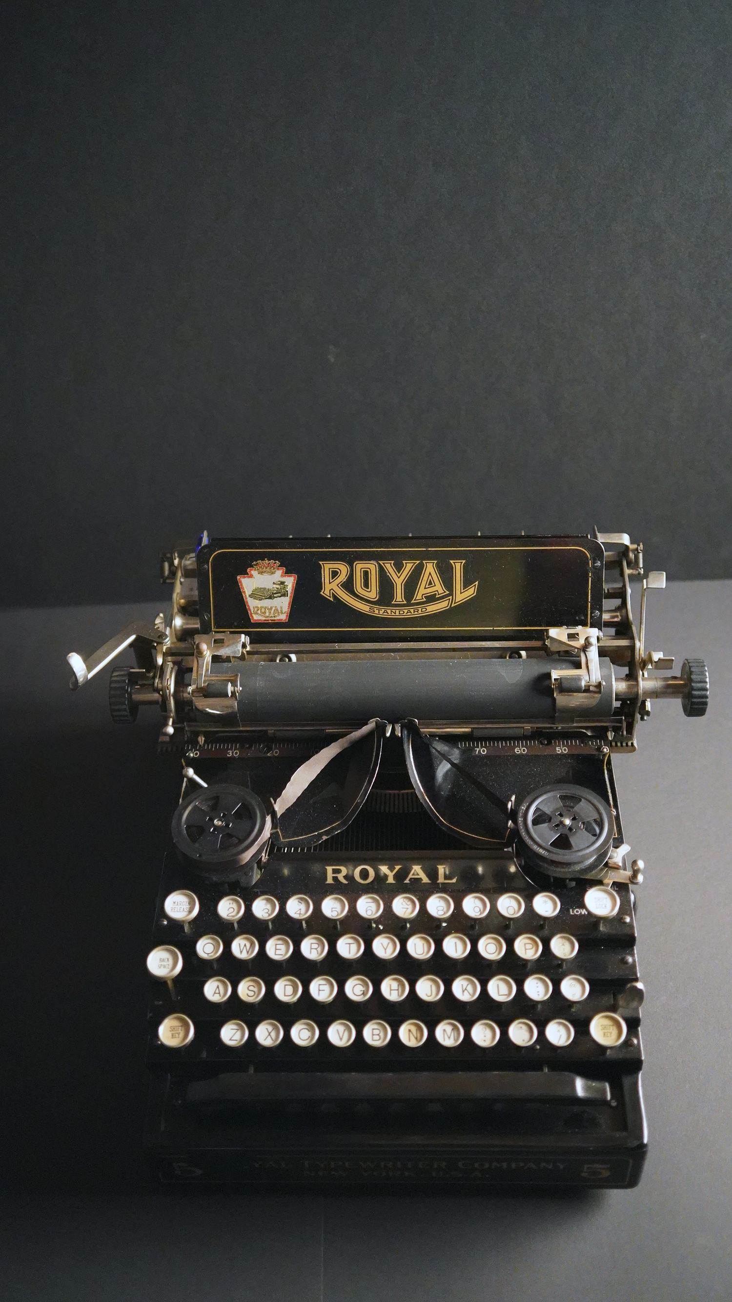 A Royal typewriter from the collection of Tom Hanks. 