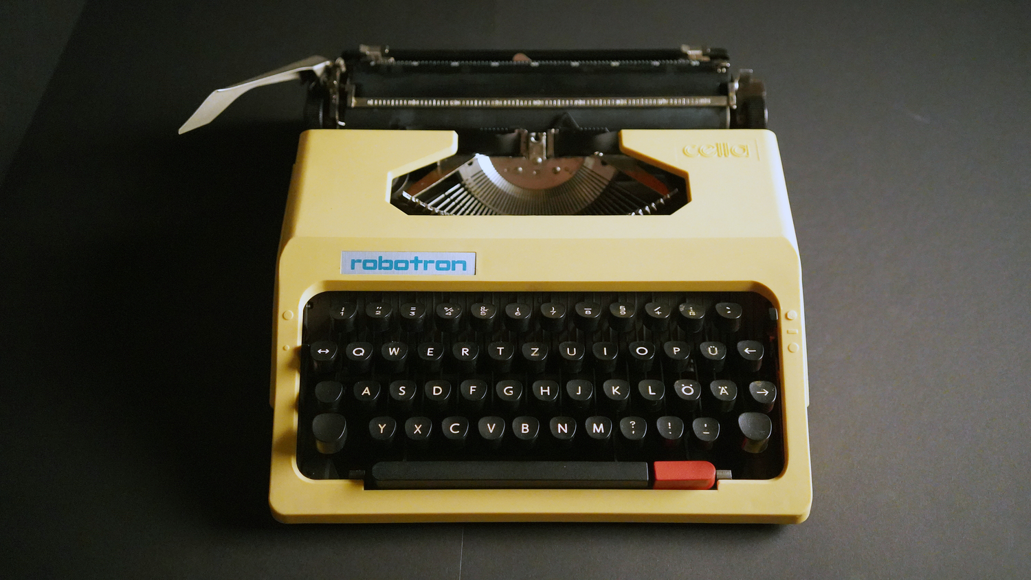 A Robotron Cella typewriter from the collection of Tom Hanks. 