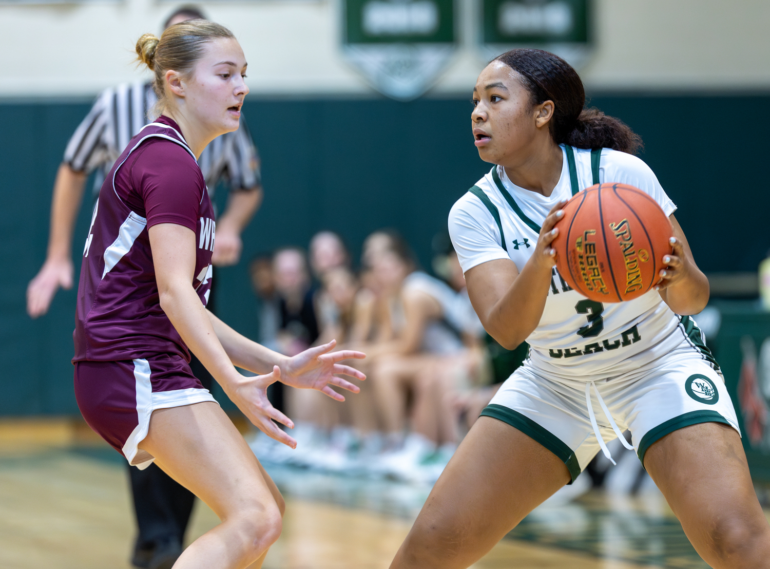 Junior point guard Sandra Clarke looks to make a play. RON ESPOSITO