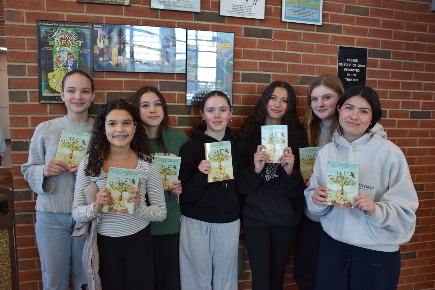 Westhampton Beach Middle School students will all be reading “Pay It Forward” by Catherine Ryan Hyde as part of the school’s annual community read program. COURTESY WESTHAMPTON BEACH SCHOOL DISTRICT