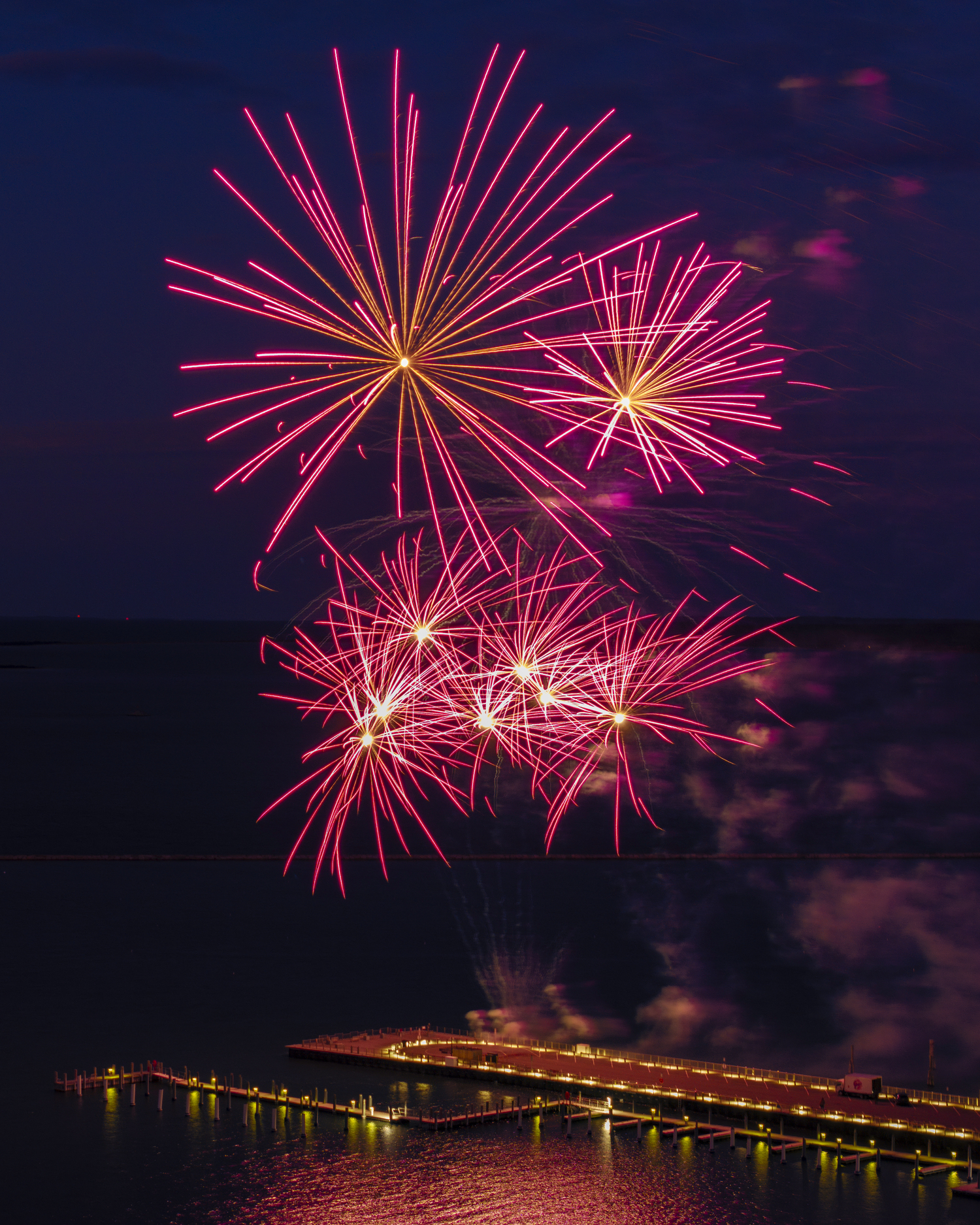 Fireworks at HarborFrost 2024.  MARIANNE BARNETT