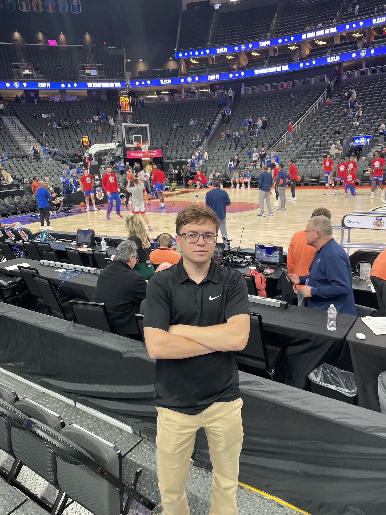 Alec Small at a Duke v Kansas men's basketball game. COURTESY ALEC SMALL