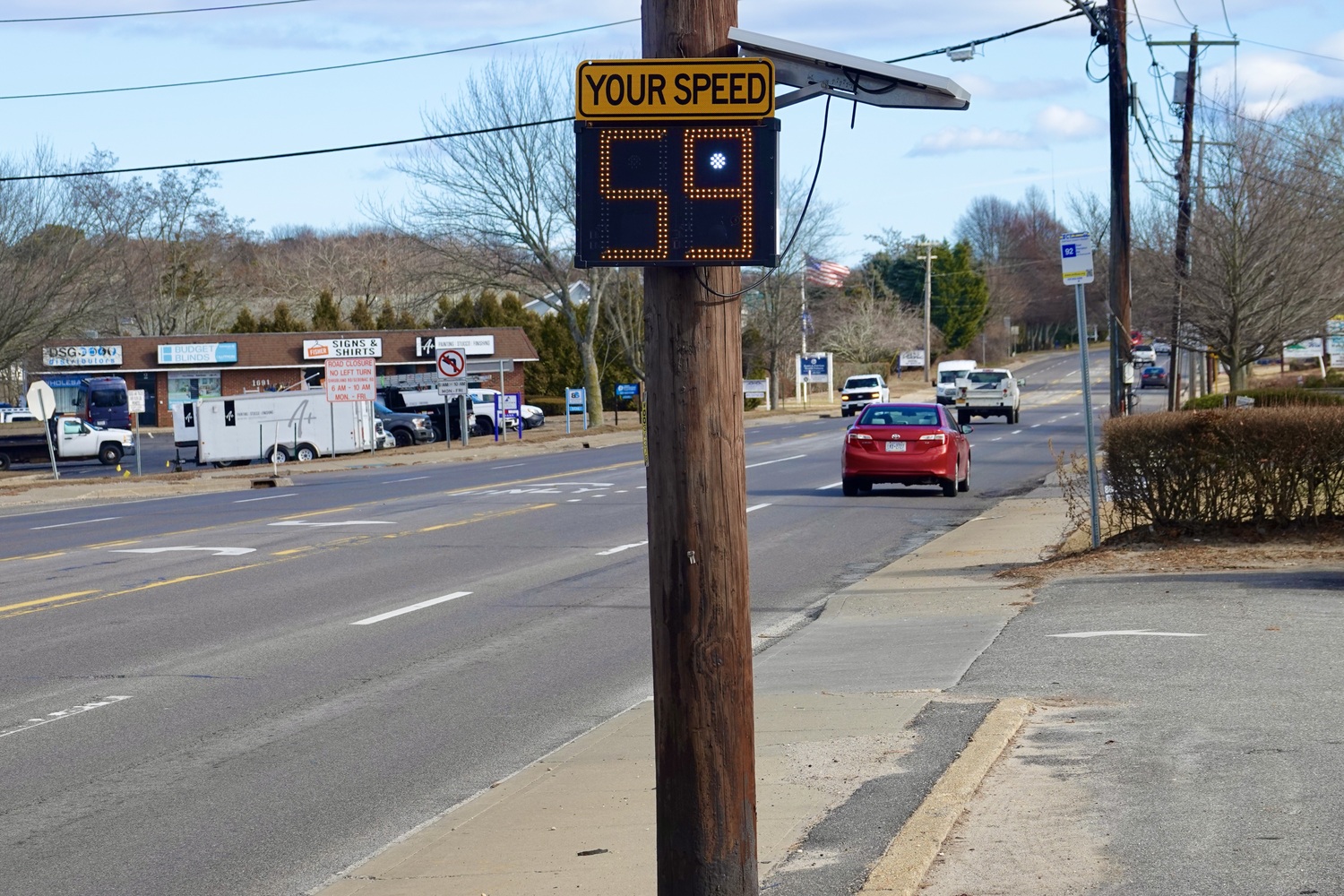 Police Chief James Kiernan said that speed monitoring devices have license plate readers in them and that police will use the technology to track down chronic speeders. MICHAEL WRIGHT