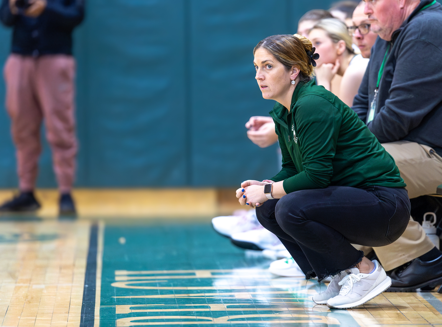 Westhampton Beach girls basketball head coach Katie Peters. RON ESPOSITO