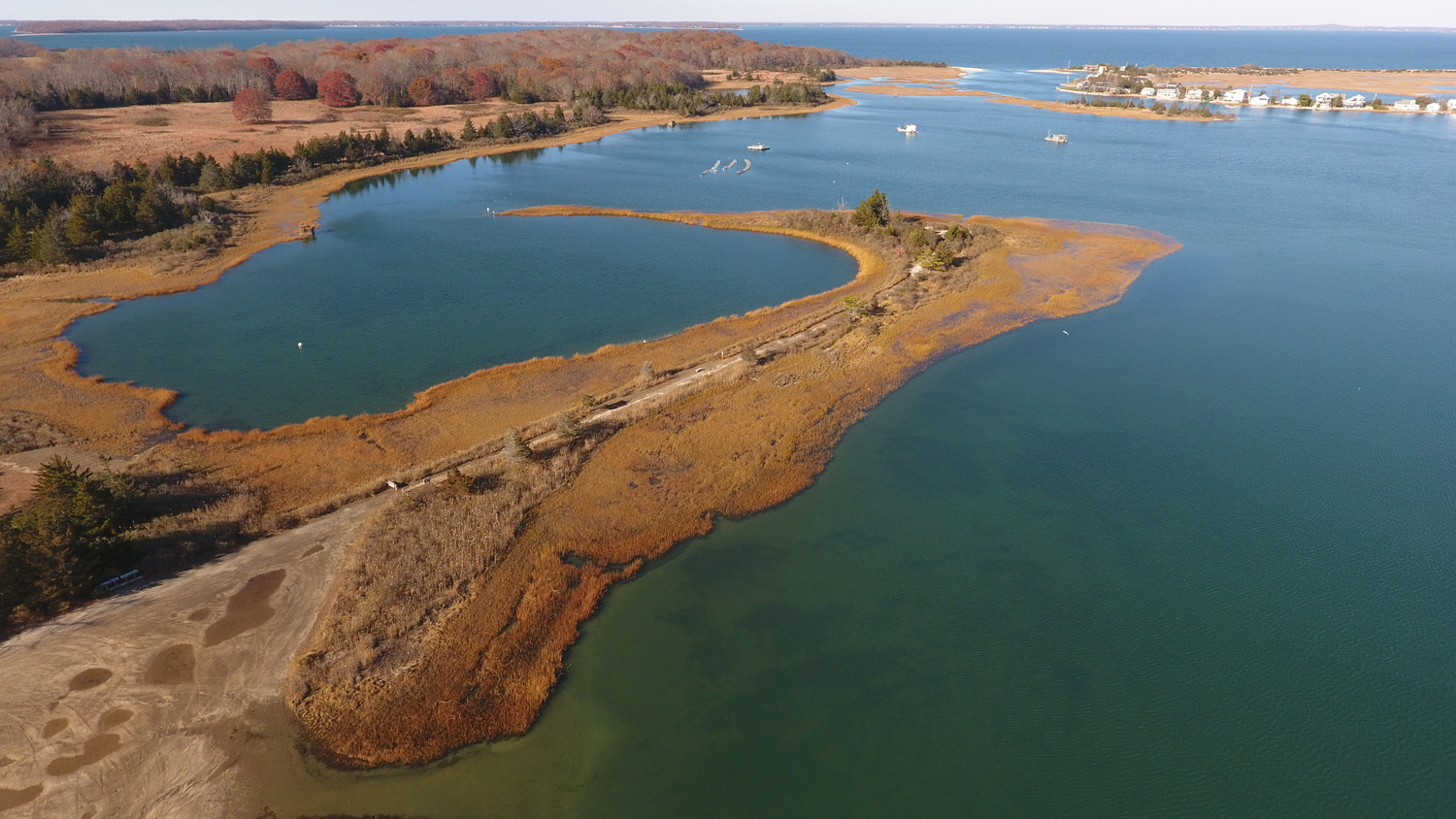 The Southampton History Museum has owned Conscience Point since 1910, which it dedicated shortly thereafter as the honorary landing point of English settlers on Long Island in 1640. But representatives of the Conscience Point Shellfish Hatchery say they have found documents that seem to indicate the museum does not in fact own the southern portion of the property that contains the the Southampton Town Trustees boat ramp and the small hatchery building. MICHAEL WRIGHT