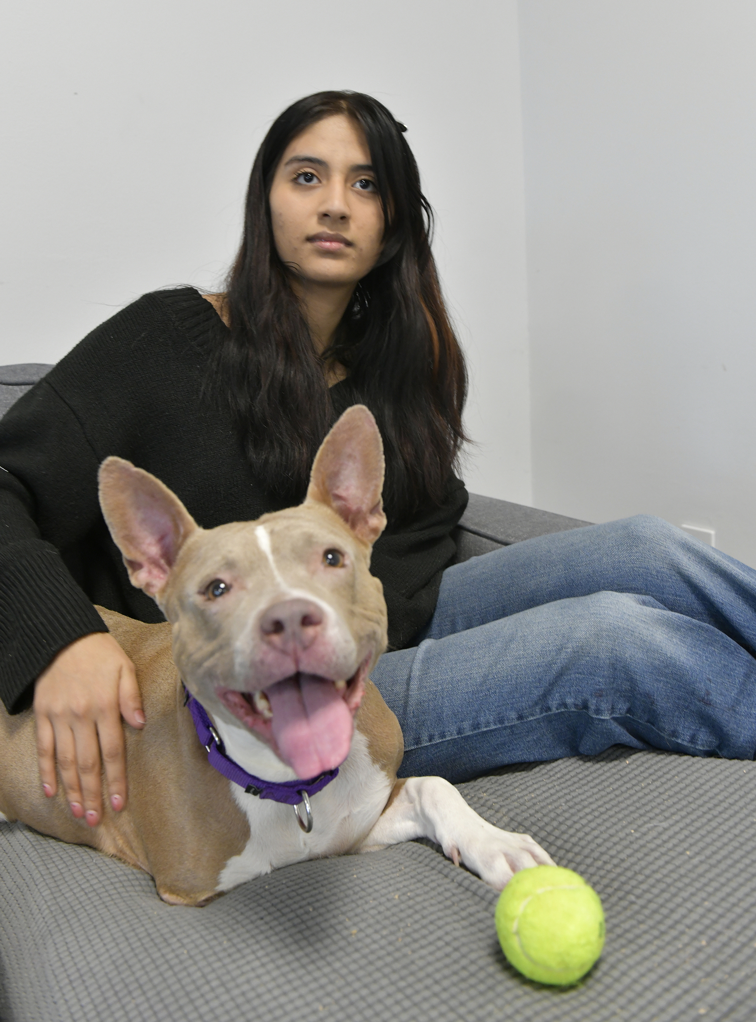 Sarah and Tryla at the Southampton Animal Shelter Foundation.  DANA SHAW