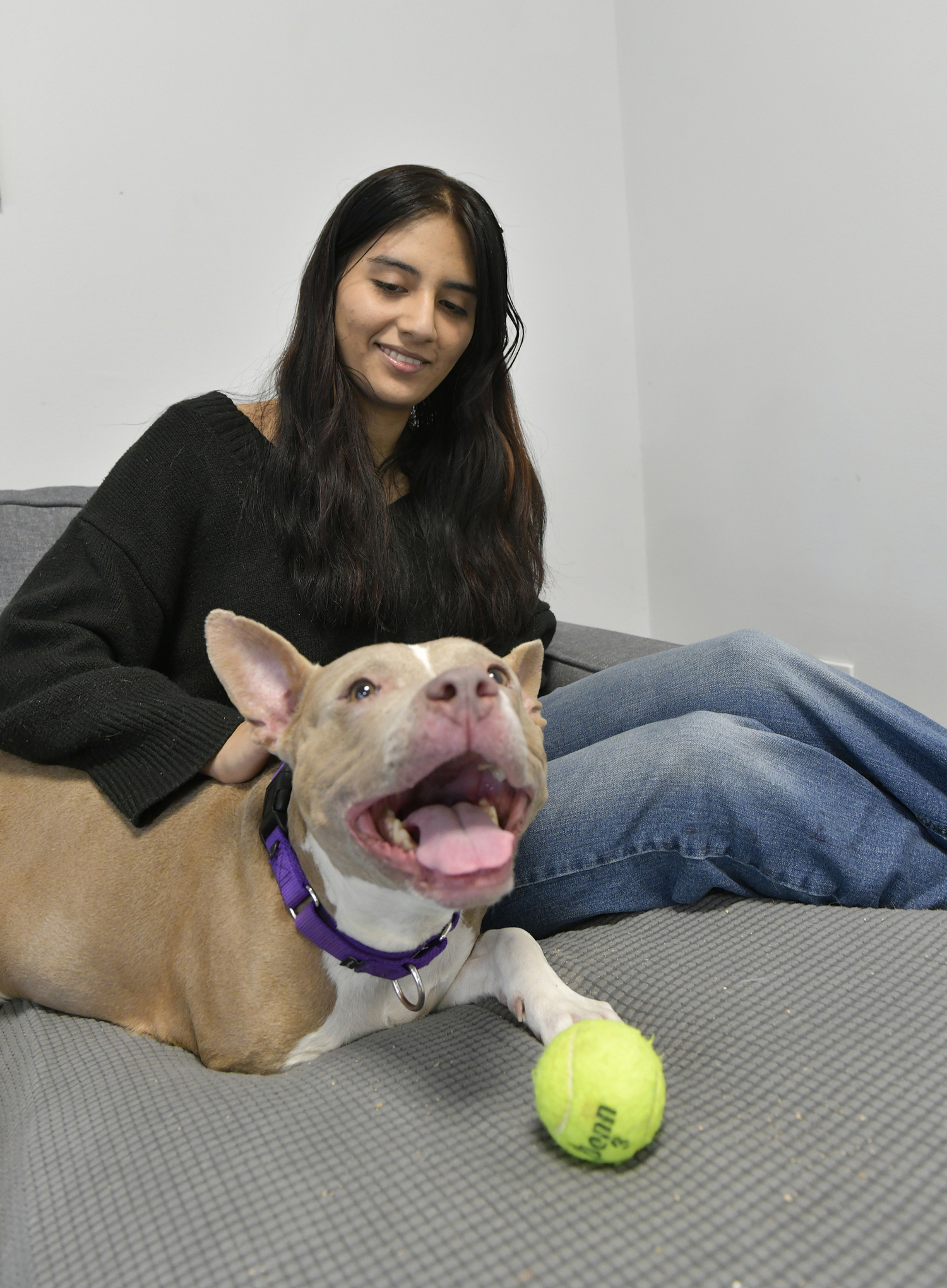 Sarah and Tryla at the Southampton Animal Shelter Foundation.  DANA SHAW