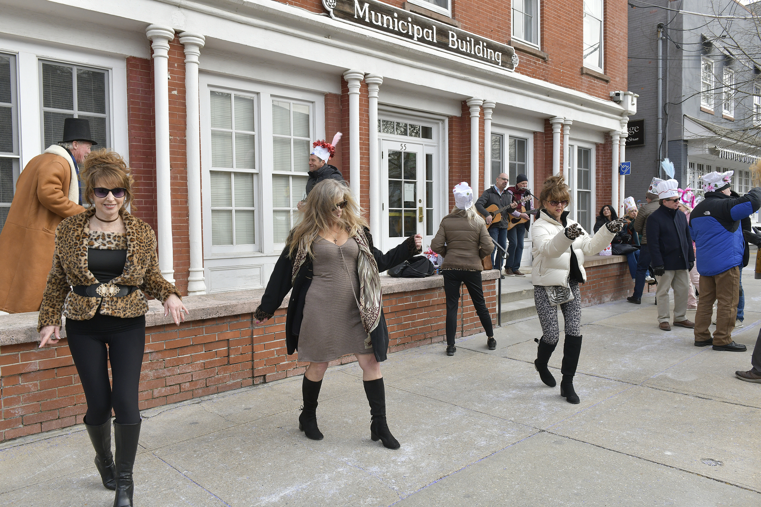 Members of the Sag Harbor Hysterical Society took a music and dance break from the Culinary Stroll on Saturday afternoon.  DANA SHAW