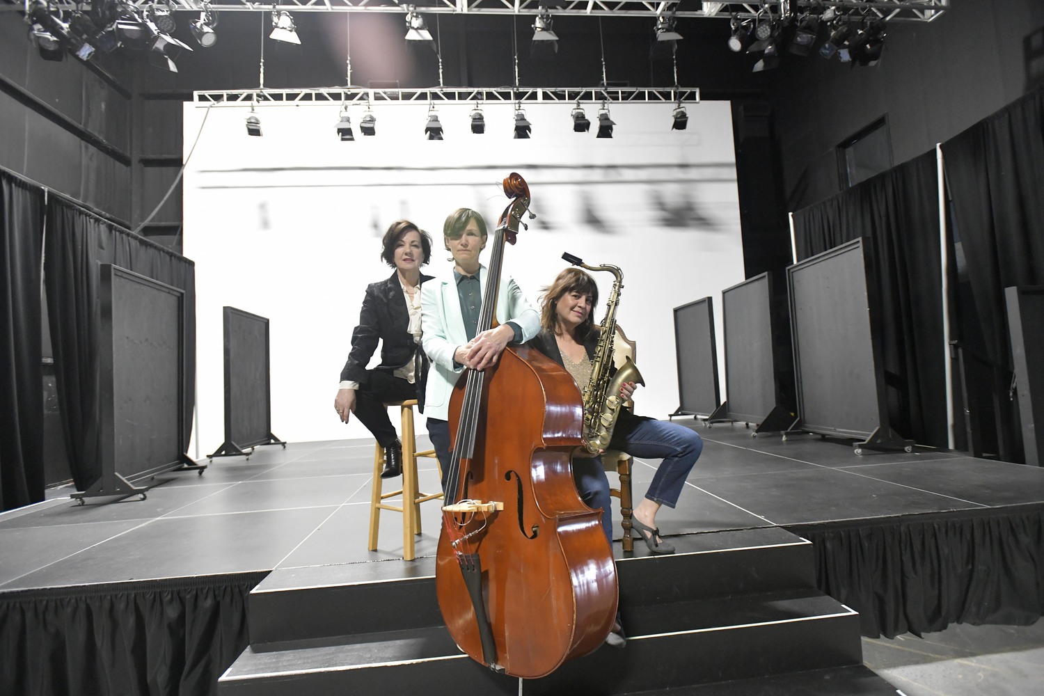 Lauren Kinhan, Iris Ornig and Ada Rovatti at LTV Studios.  DANA SHAW