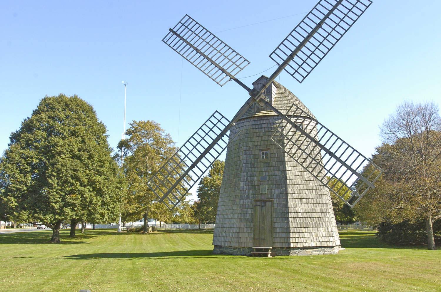 The Corwith Windmill, situated on the village green in Water Mill prior to restoration.  DANA SHAW