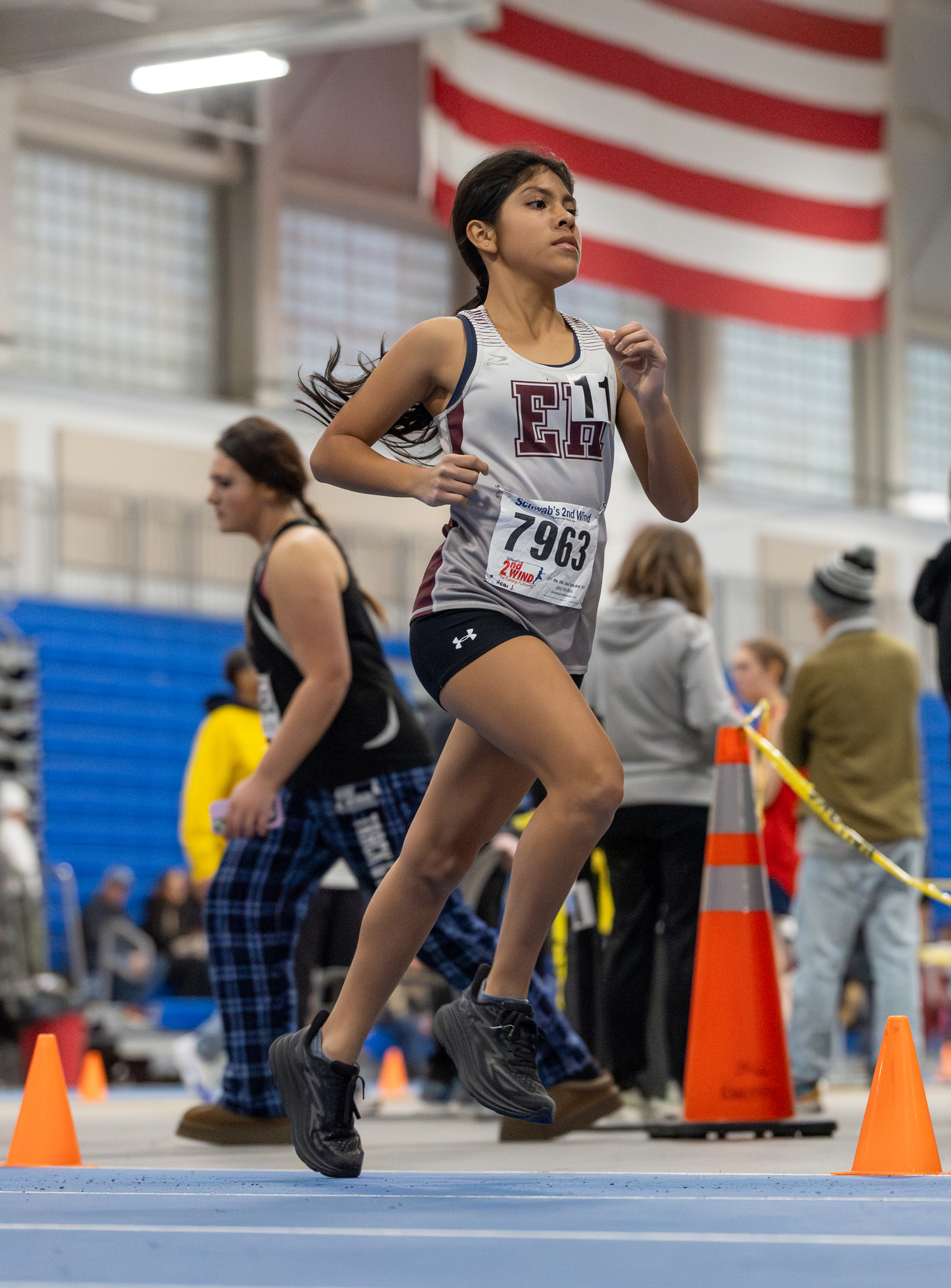 Heidi Jimenez-Bustos in the 1,500-meter race.   RON ESPOSITO