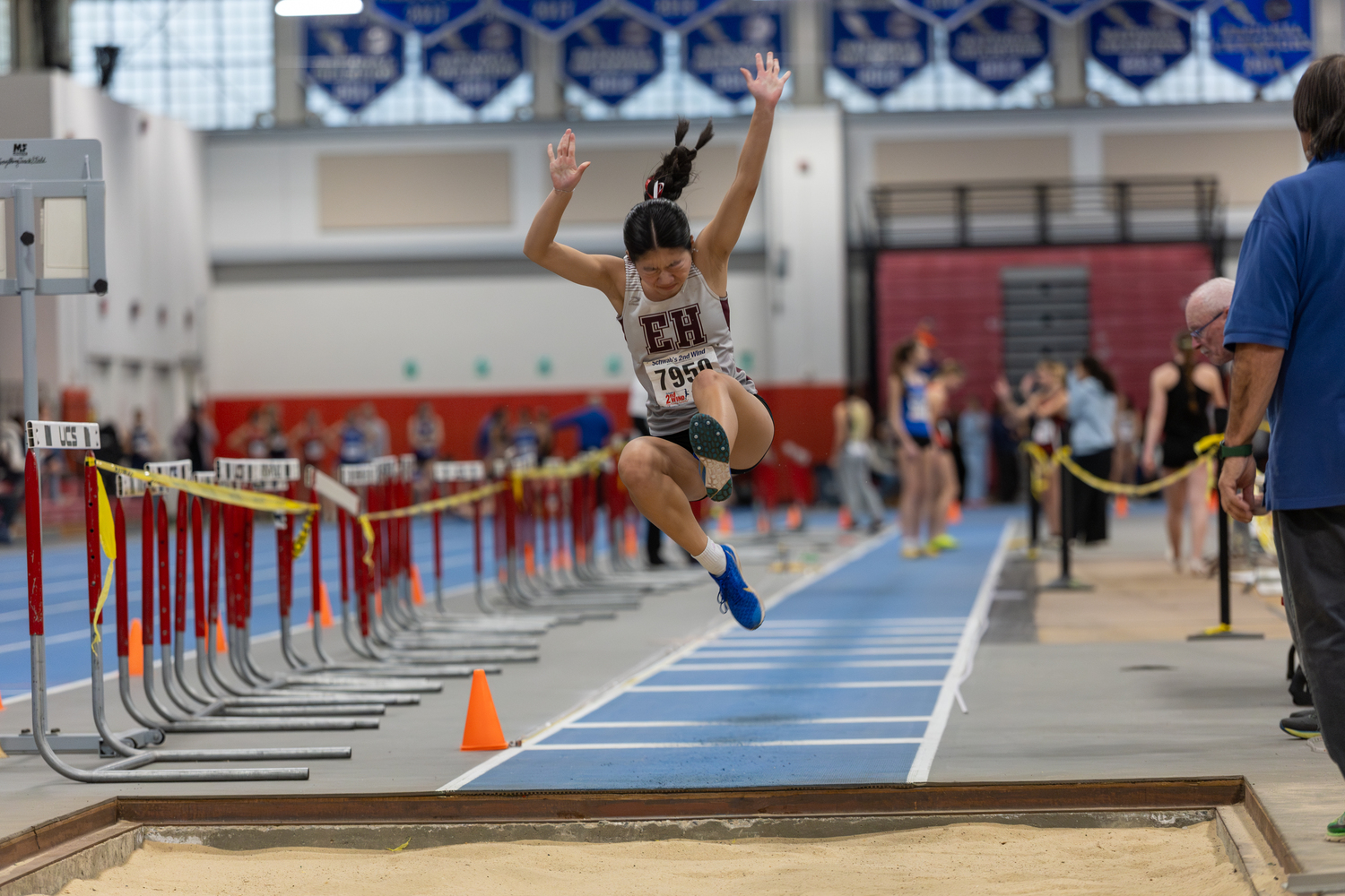 East Hampton's Vicky Chen had a personal best in the long jump on Sunday.   RON ESPOSITO