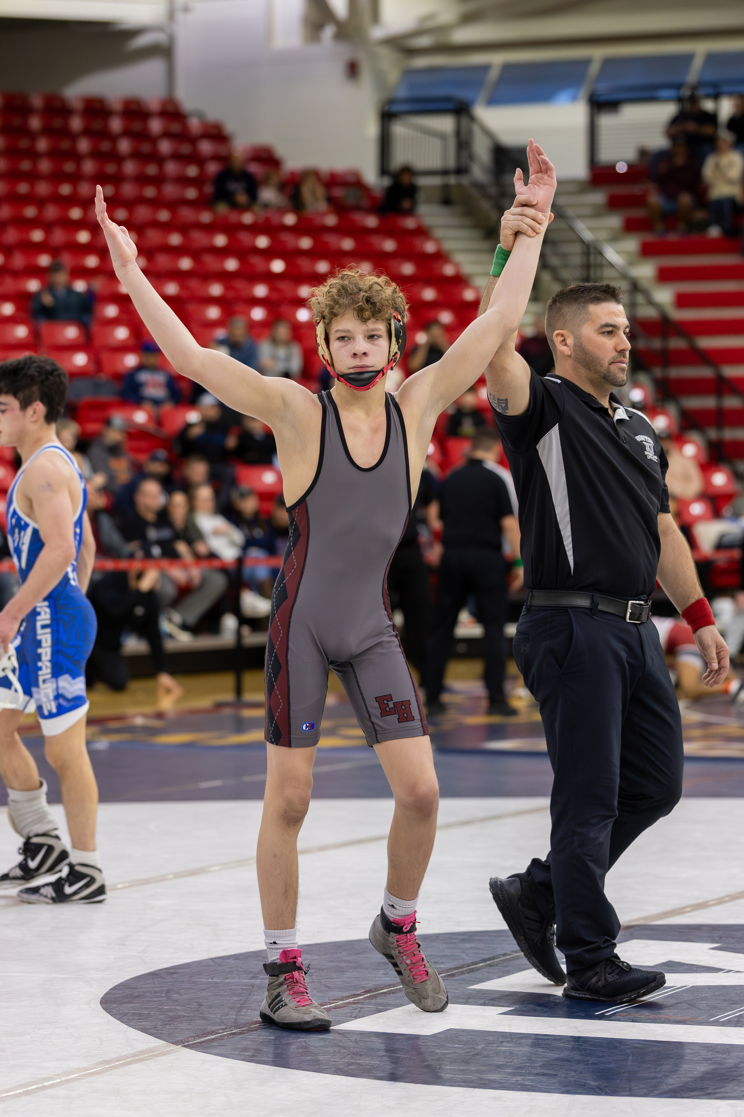 Austin Bronco Campsey became the first East Hampton wrestler since Eric Kaufman in 1987 to win a county title. He is also thought to be the first wrestler from Sag Harbor to every win a county title.   RON ESPOSITO