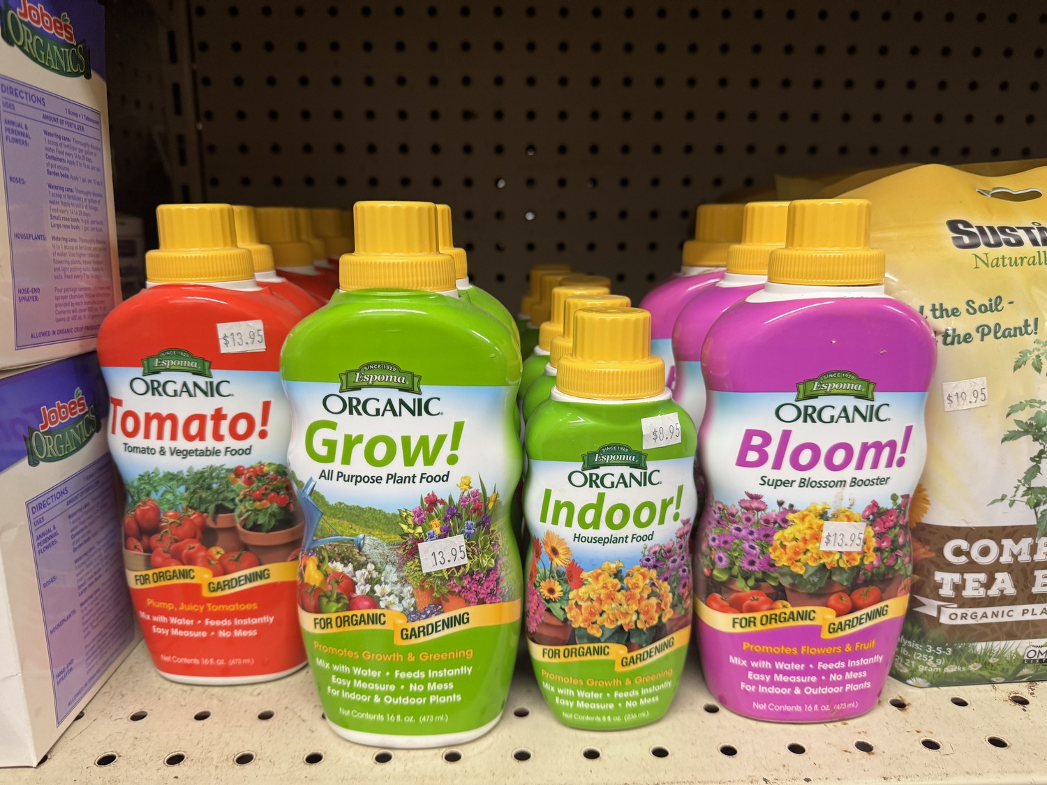 Espoma is another vendor offering liquid organic fertilizers but you have to look carefully to find the real ‘analysis’ or fertilizer ratio of the product.  And, is it OMRI certified?  ANDREW MESSINGER