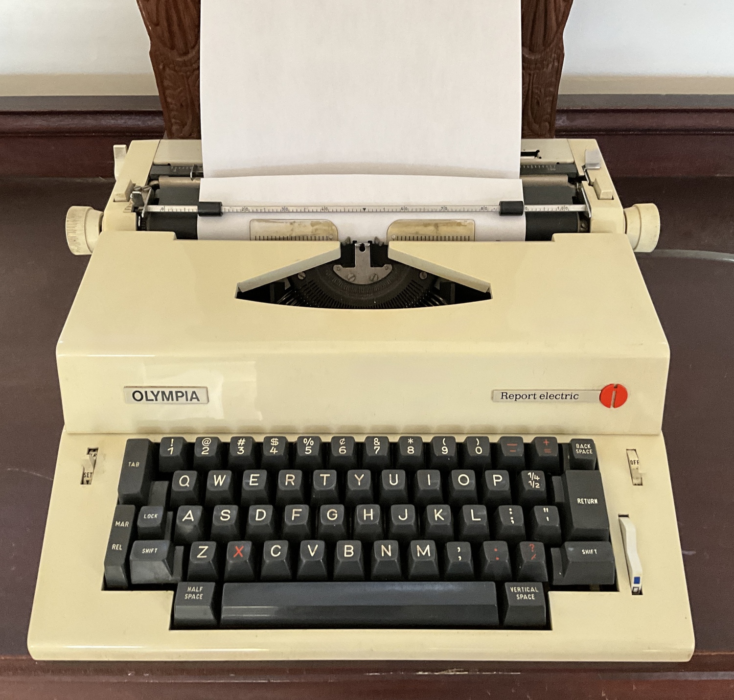 This is the actual German-made Olympia Report electric typewriter that E.L. Doctorow wrote the novel 