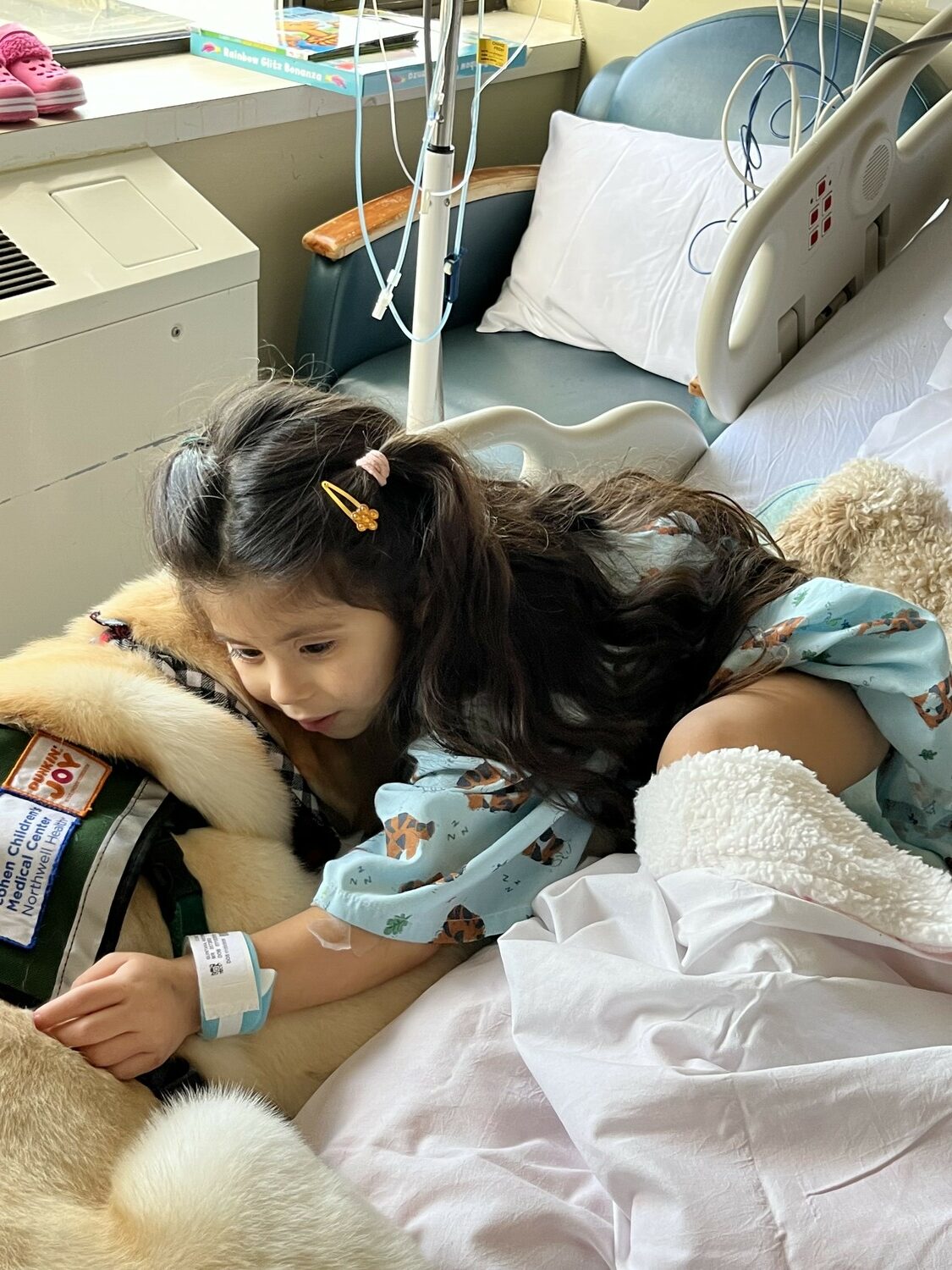 Antonella Quintana, a six-year-old Hampton Bays resident, is currently undergoing treatment for leukemia at Cohen Children's Medical Center in Queens. COURTESY THE QUINTANA FAMILY