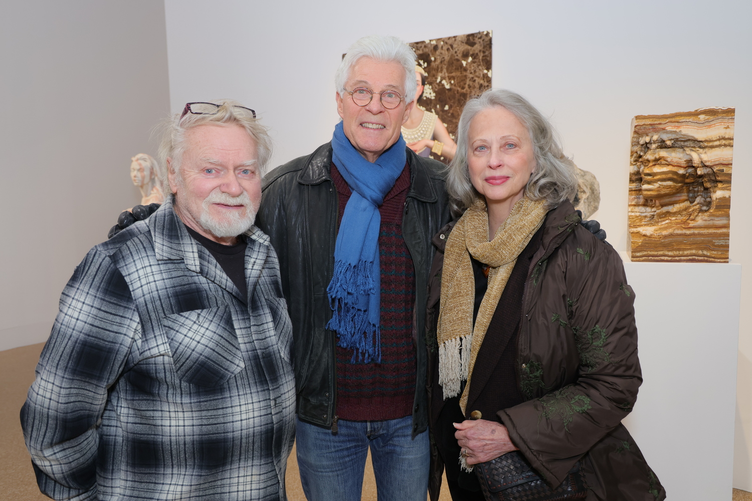 Dan Welden, Neill Slaughter and Jeannette Hektoen at the opening of 