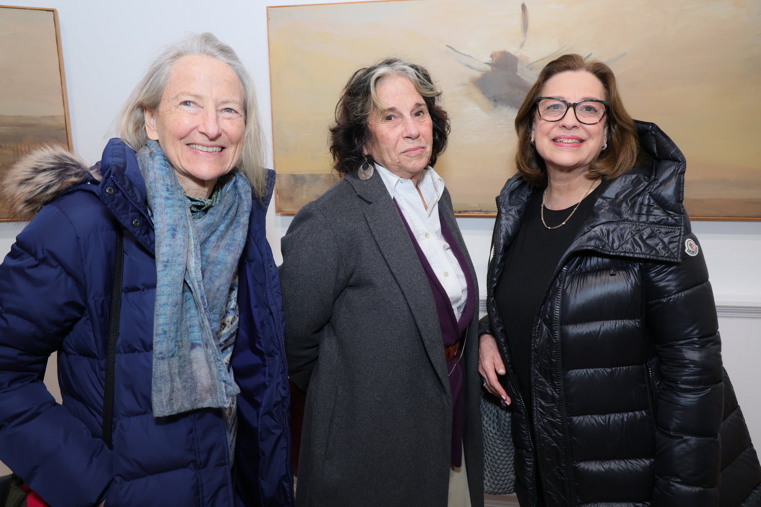 Laurie Lambrecht, Roni Zimmerman and Nina Madison at the opening of 