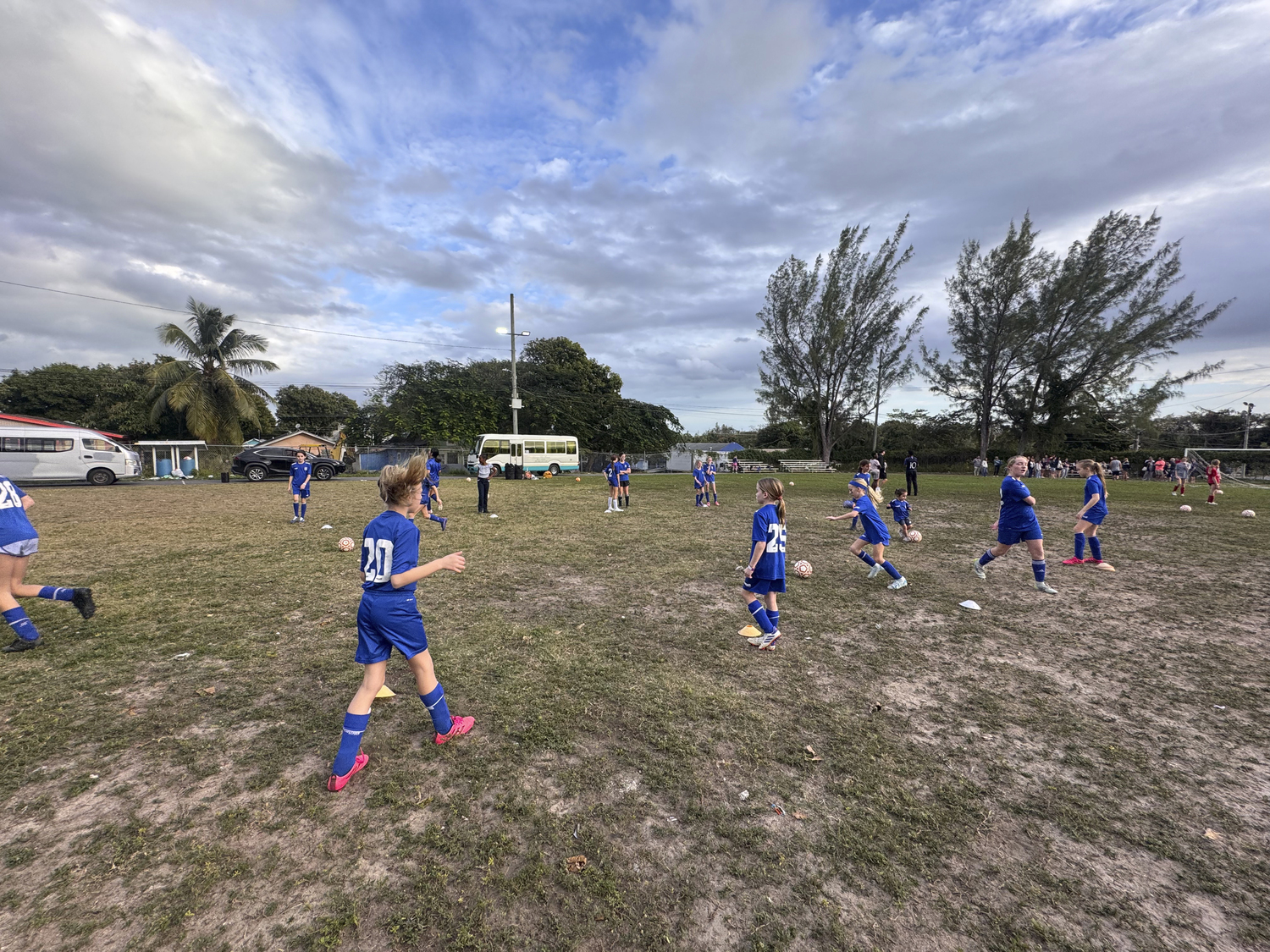 The 2015 Southampton Town United girls travel soccer team went to the Bahamas last month to play competitive
games against some local teams, train in beach soccer and give back to the youth in the area by donating equipment.