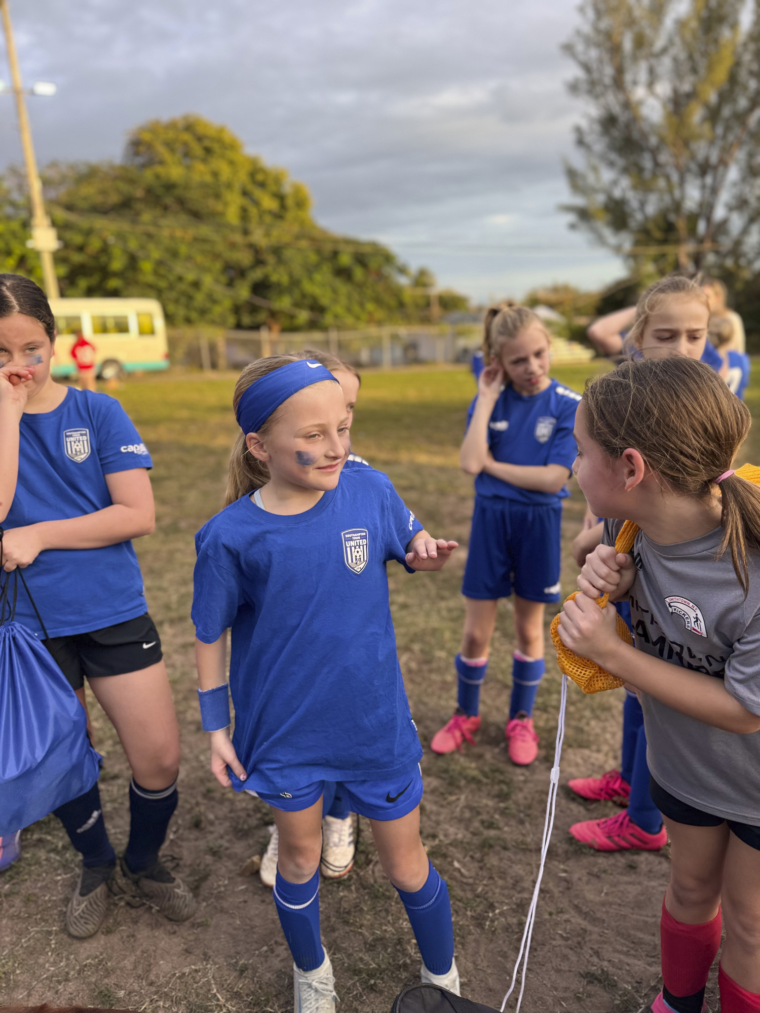 The 2015 Southampton Town United girls travel soccer team went to the Bahamas last month to play competitive
games against some local teams, train in beach soccer and give back to the youth in the area by donating equipment.