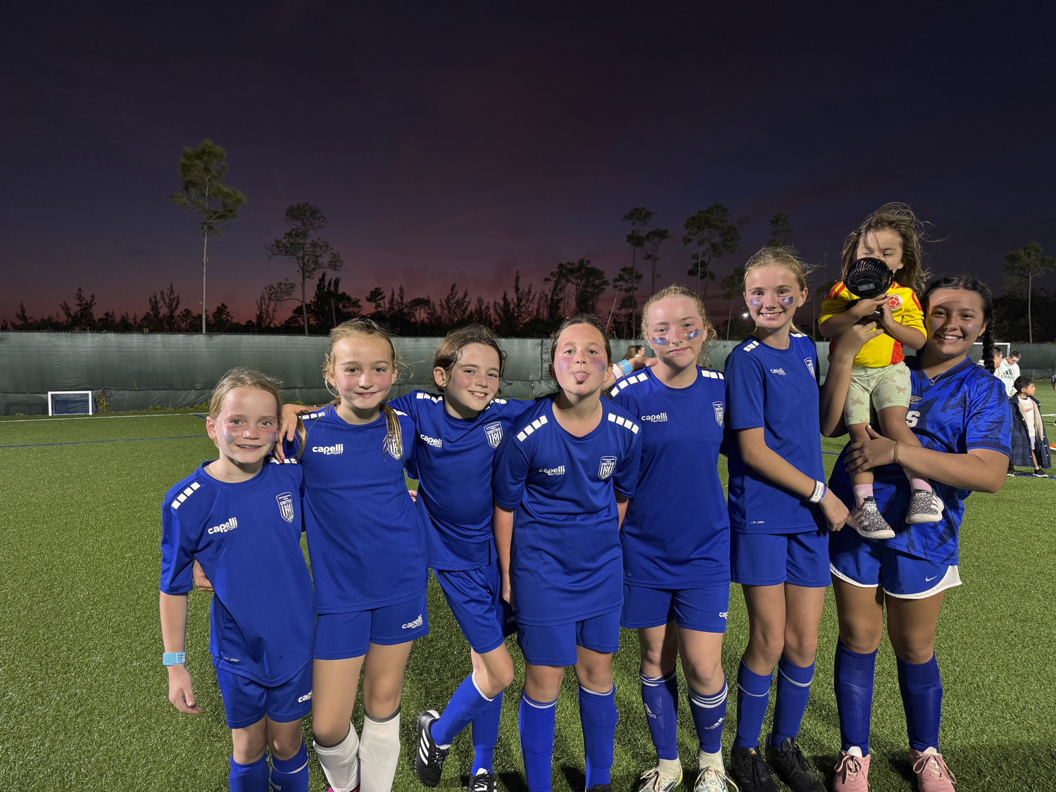 The 2015 Southampton Town United girls travel soccer team went to the Bahamas last month to play competitive
games against some local teams, train in beach soccer and give back to the youth in the area by donating equipment.