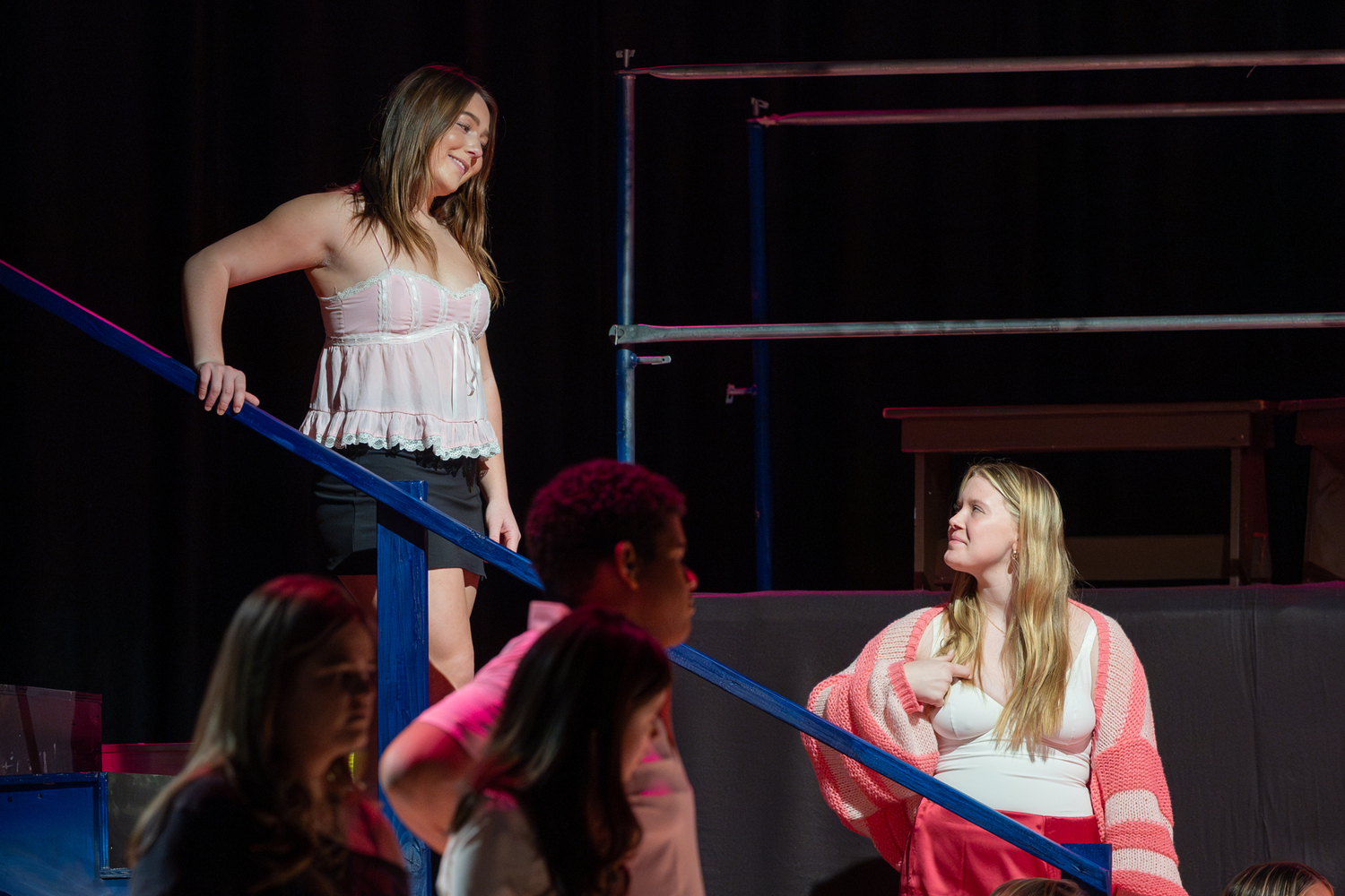 Katie Terry and Shaye Meaney star as Karen and Gretchen, respectively, in Southampton School District's production of 