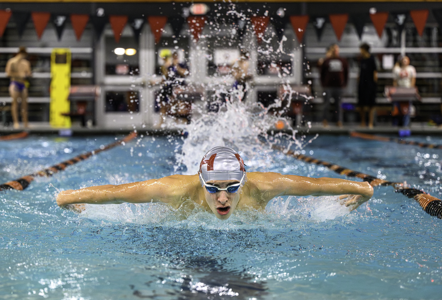 Pierson sophomore Nick Chavez took second in both the 200-yard individual medley and 100 breaststroke at the League II Championships January 27. MARIANNE BARNETT