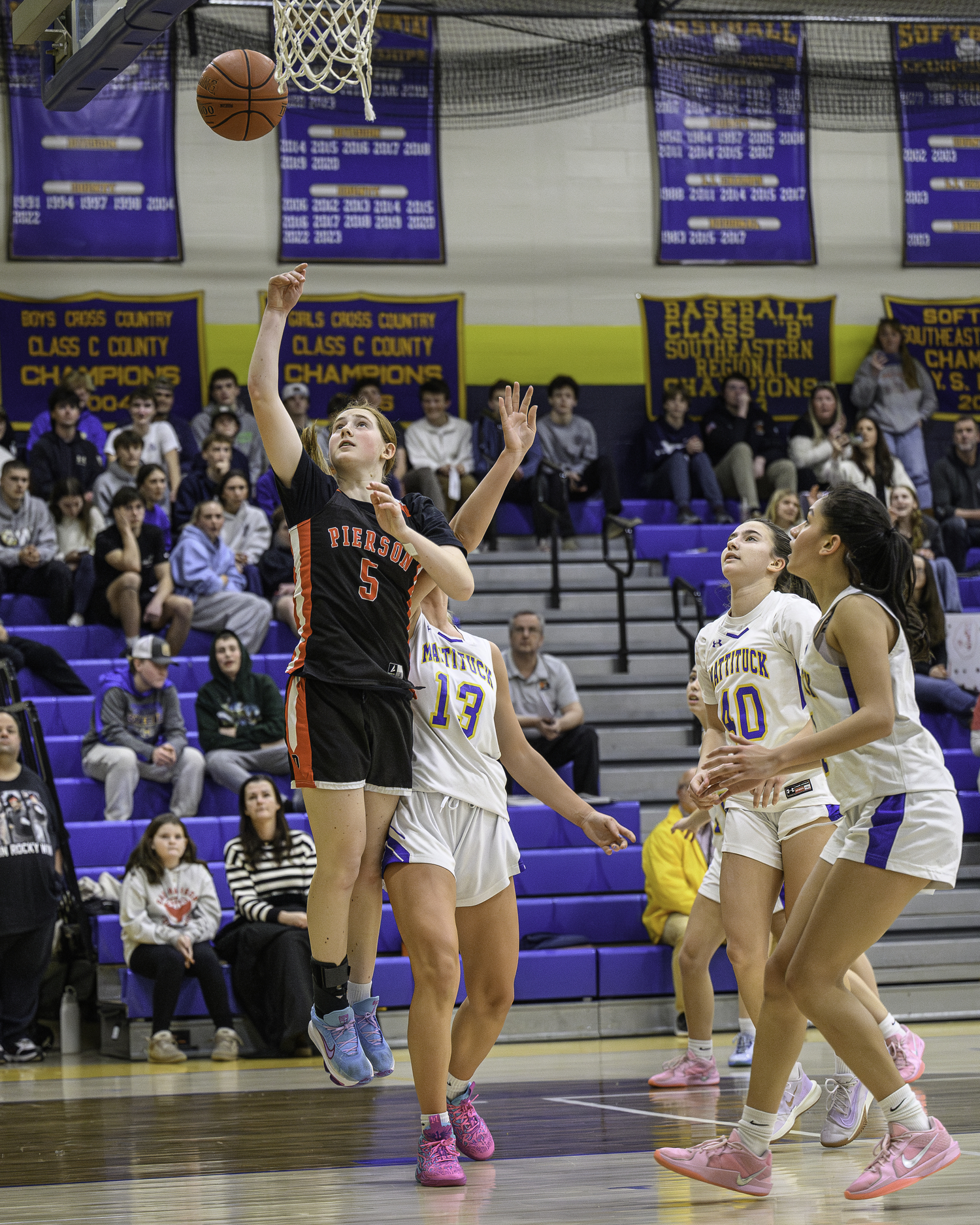 Pierson freshman Josie Mott scored a team-high and tied a game-high with 20 points on Monday evening.   MARIANNE BARNETT