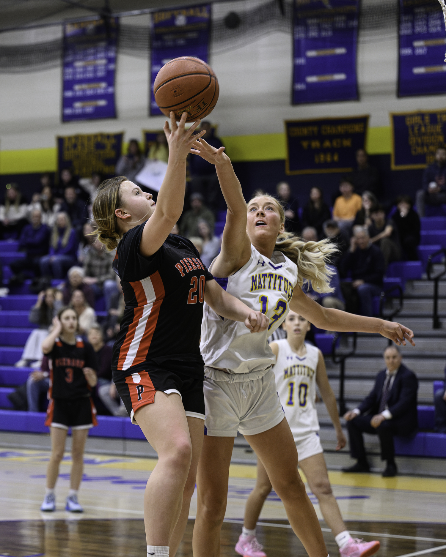 Pierson sophomore Skye Smith puts up a shot.  MARIANNE BARNETT