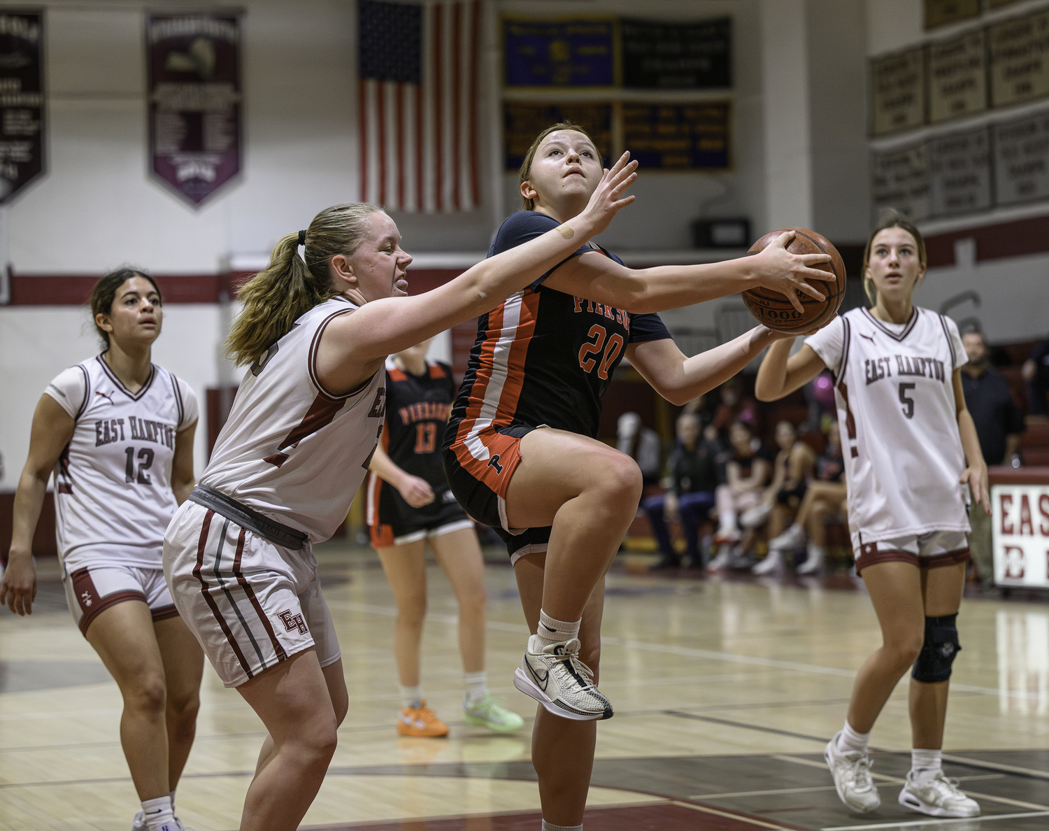 Pierson's Skye Smith goes up for two points.  MARIANNE BARNETT