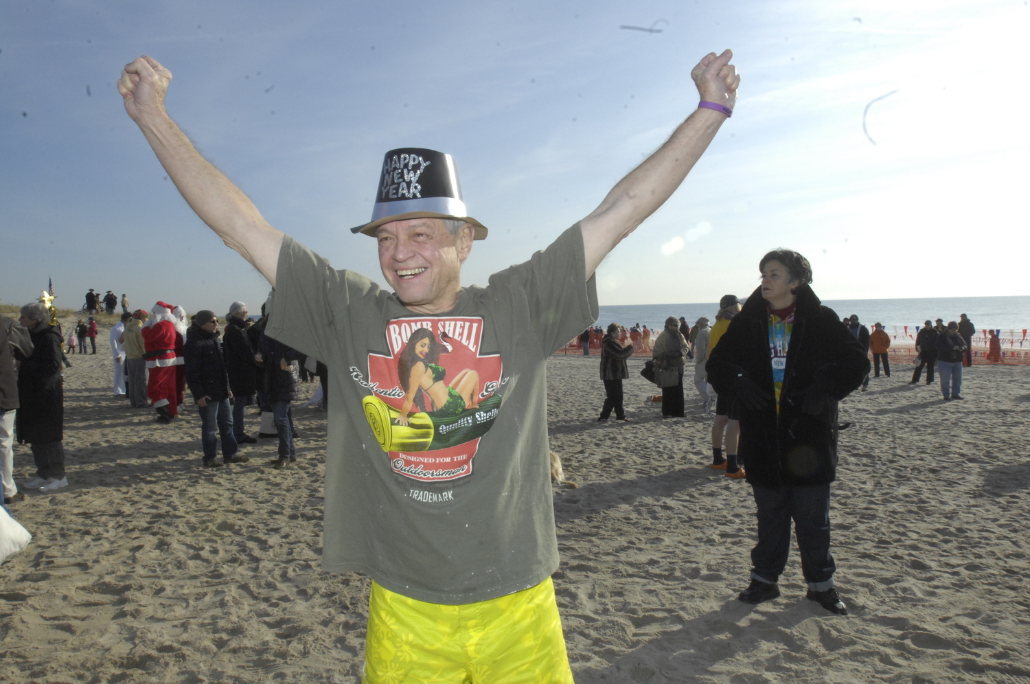 Porter Bibb at the 2010 Heart of the Hampton Polar Bear Plunge.  DANA SHAW