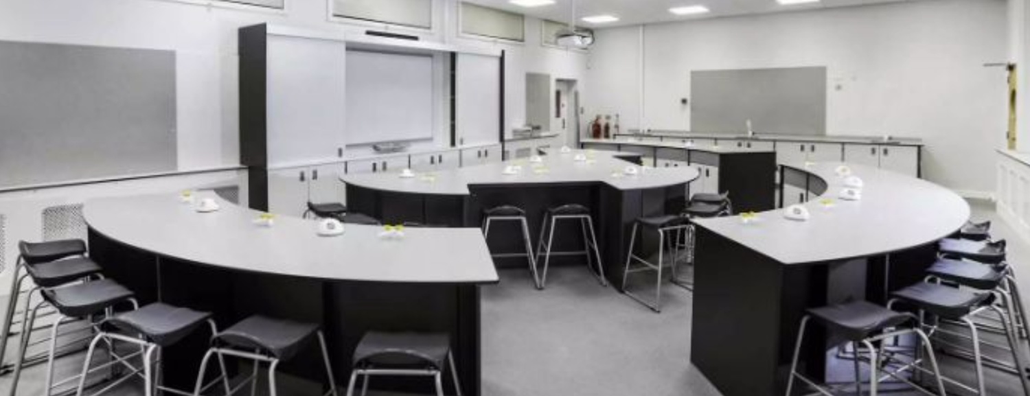 A classroom layout example for the proposed science lab floor plan. EAST HAMPTON SCHOOL DISTRICT