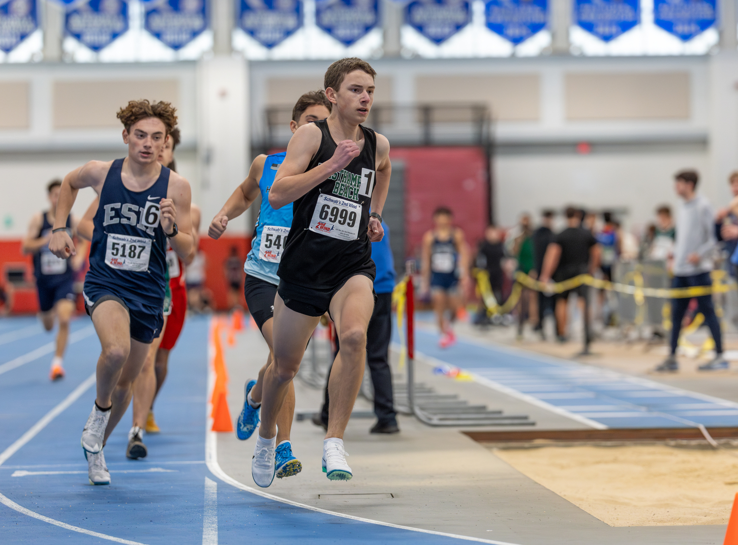 Westhampton Beach sophomore Magnus Haynia in the 1,000-meter race on Saturday.  RON ESPOSITO