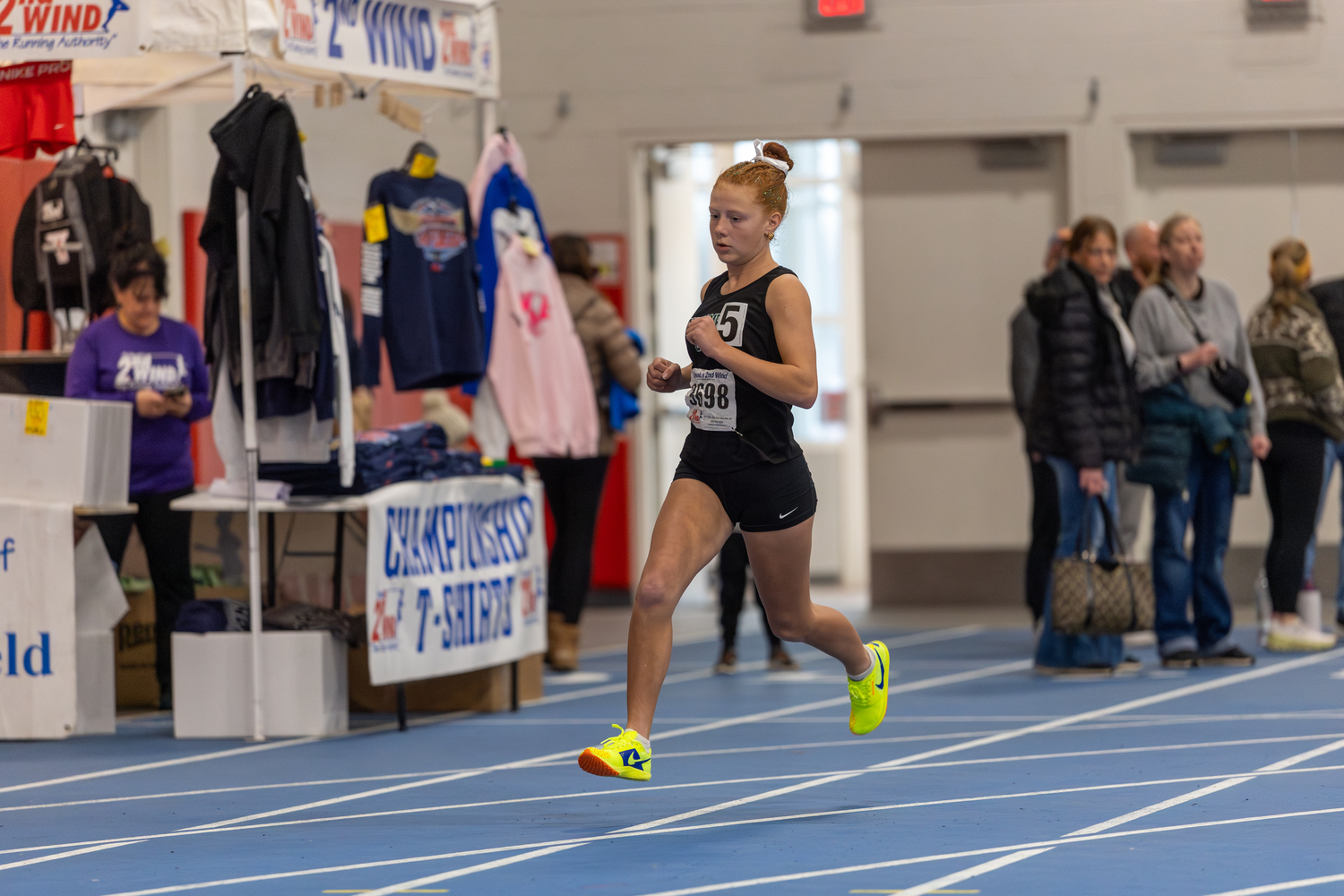 Westhampton Beach freshman Ema Luzmin in the 600-meter run.  RON ESPOSITO