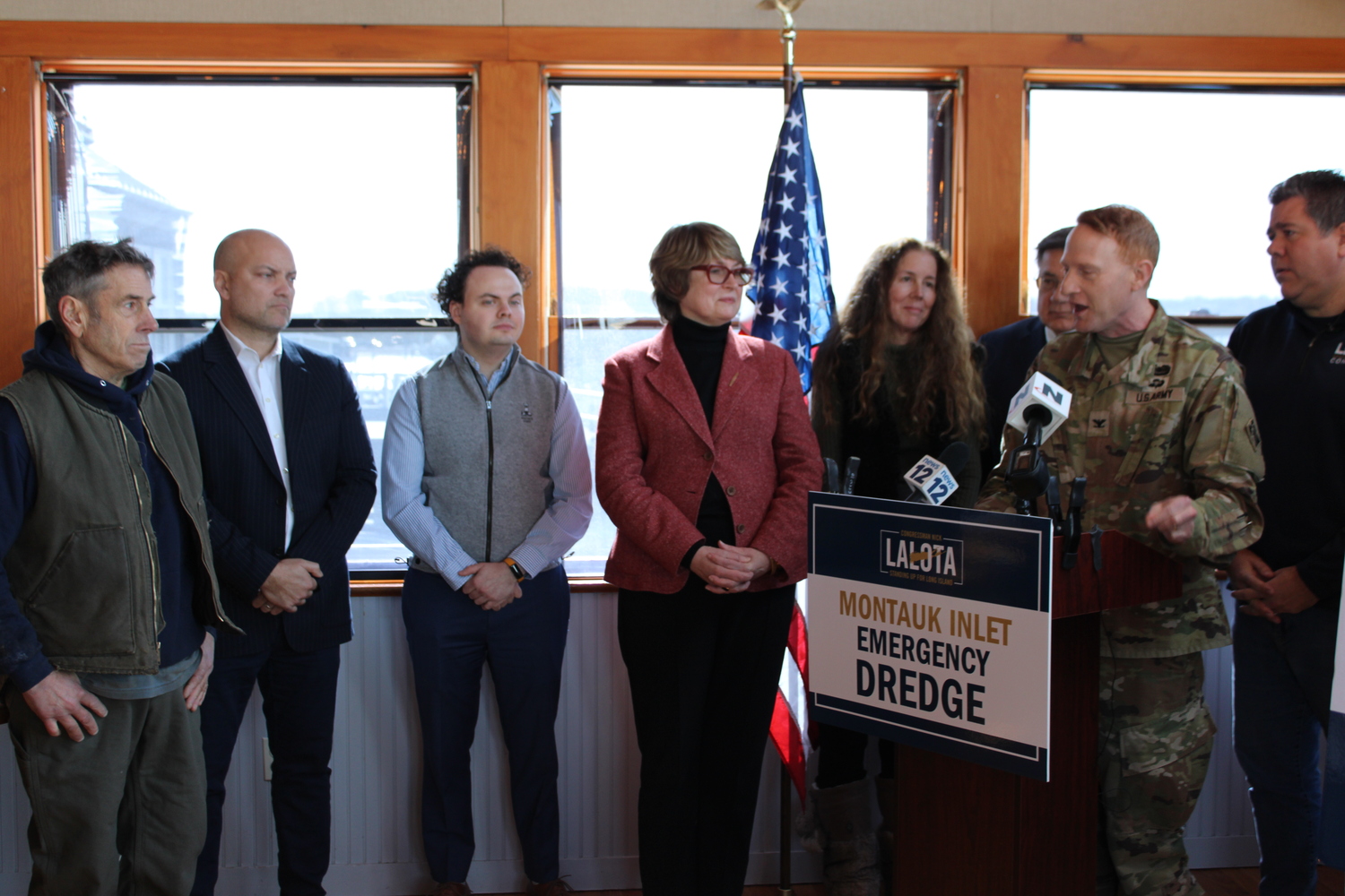 Colonel Alex Young of the U.S. Army Corps of Engineers said on Tuesday, February 18, that the emergency dredging project in Montauk was halfway done.