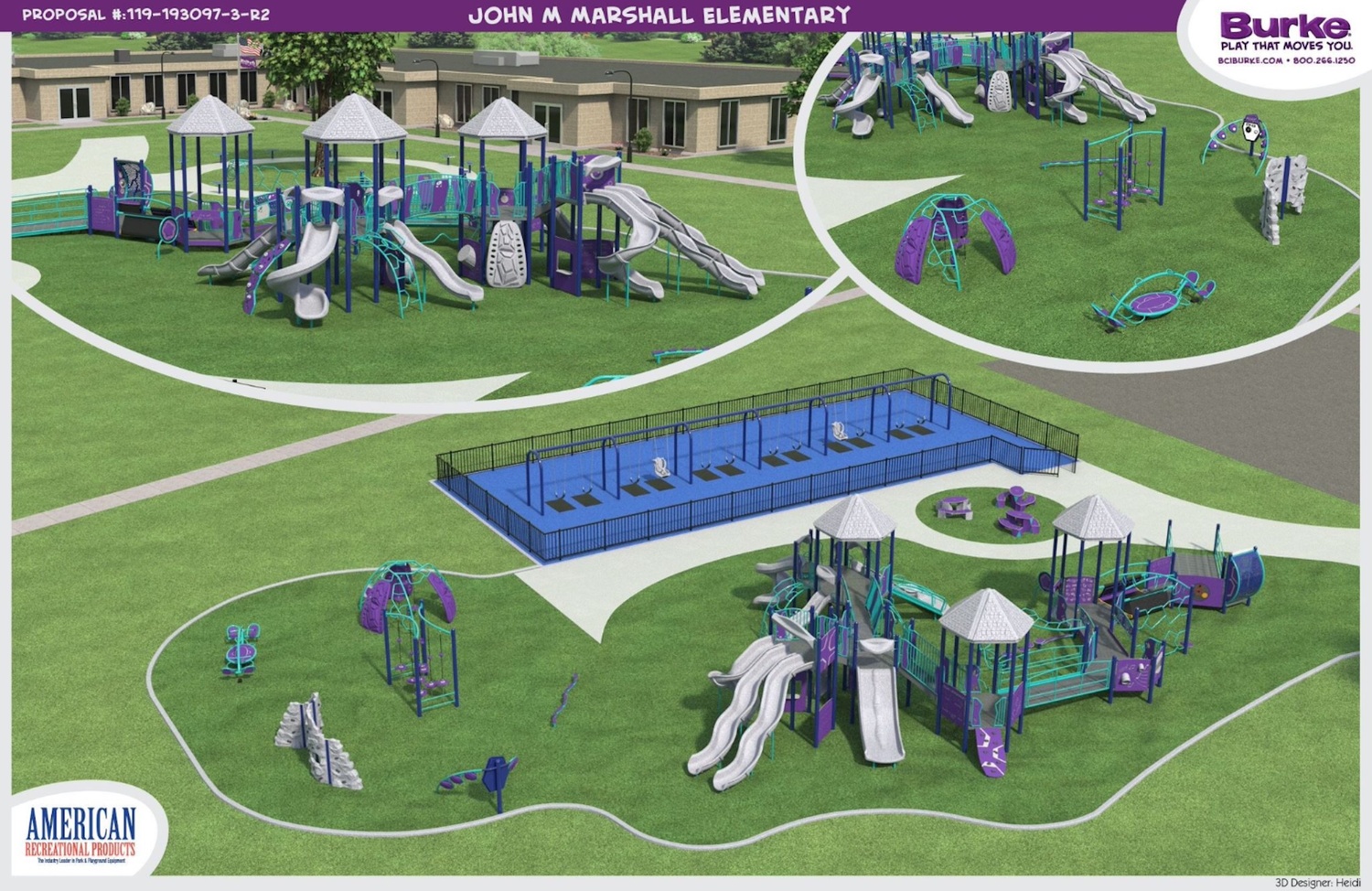 A rendering of the new playground equipment being proposed for John M. Marshall Elementary School. EAST HAMPTON SCHOOL DISTRICT