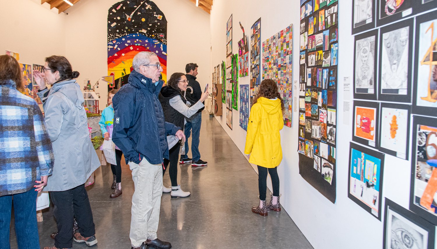 Installation view of the Parrish Art Museum's 2024 Student Exhibition Preview Day. LISA TAMBURINI