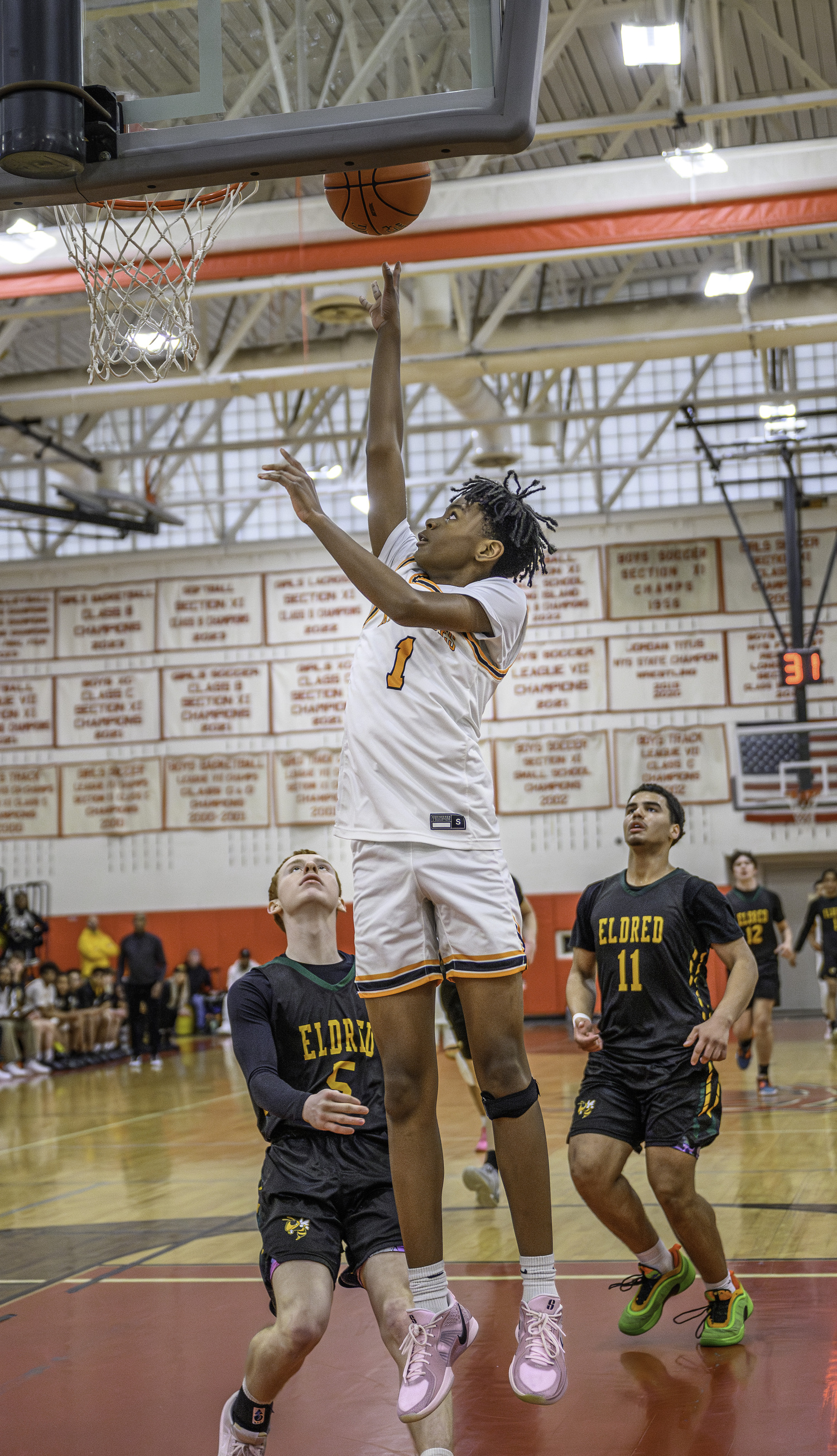 Freshman Eddie Dawson chipped in a few points and strong play off the bench for Bridgehampton on Saturday.   MARIANNE BARNETT