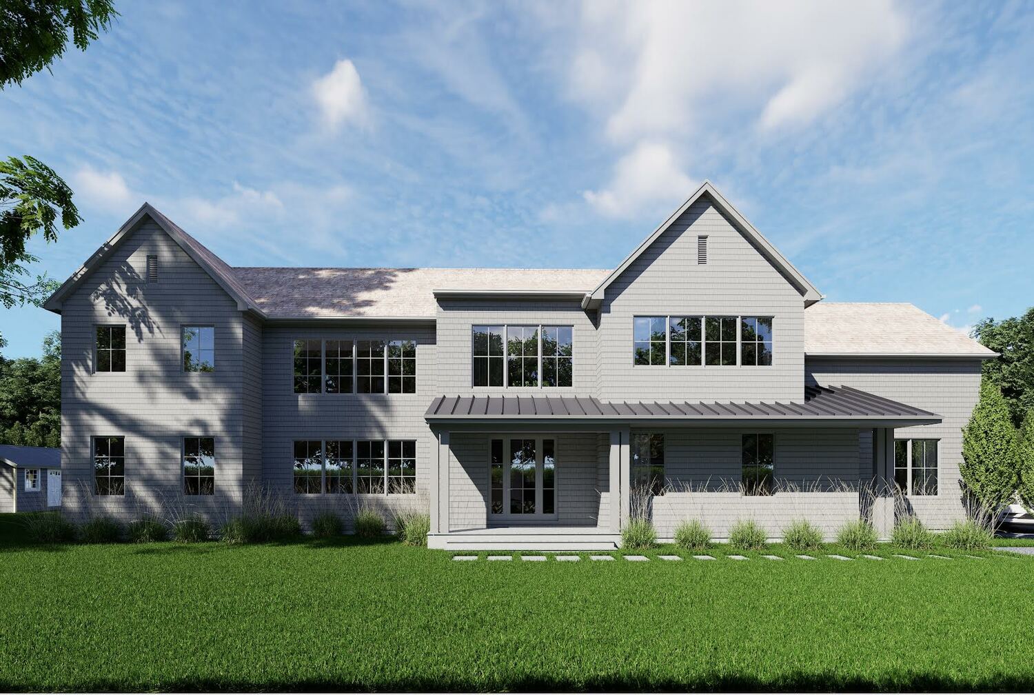 A rendering of the house proposed for 127 Bay Street in Sag Harbor. COURTESY B+M STUDIO ARCHITECTURE