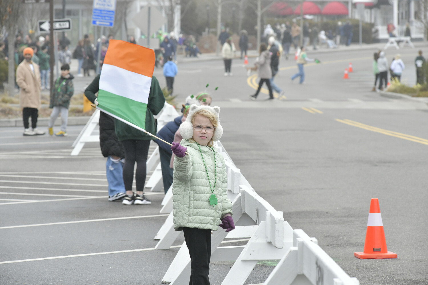 The Westhampton Beach St. Patrick's Day parade on Saturday.  DANA SHAW