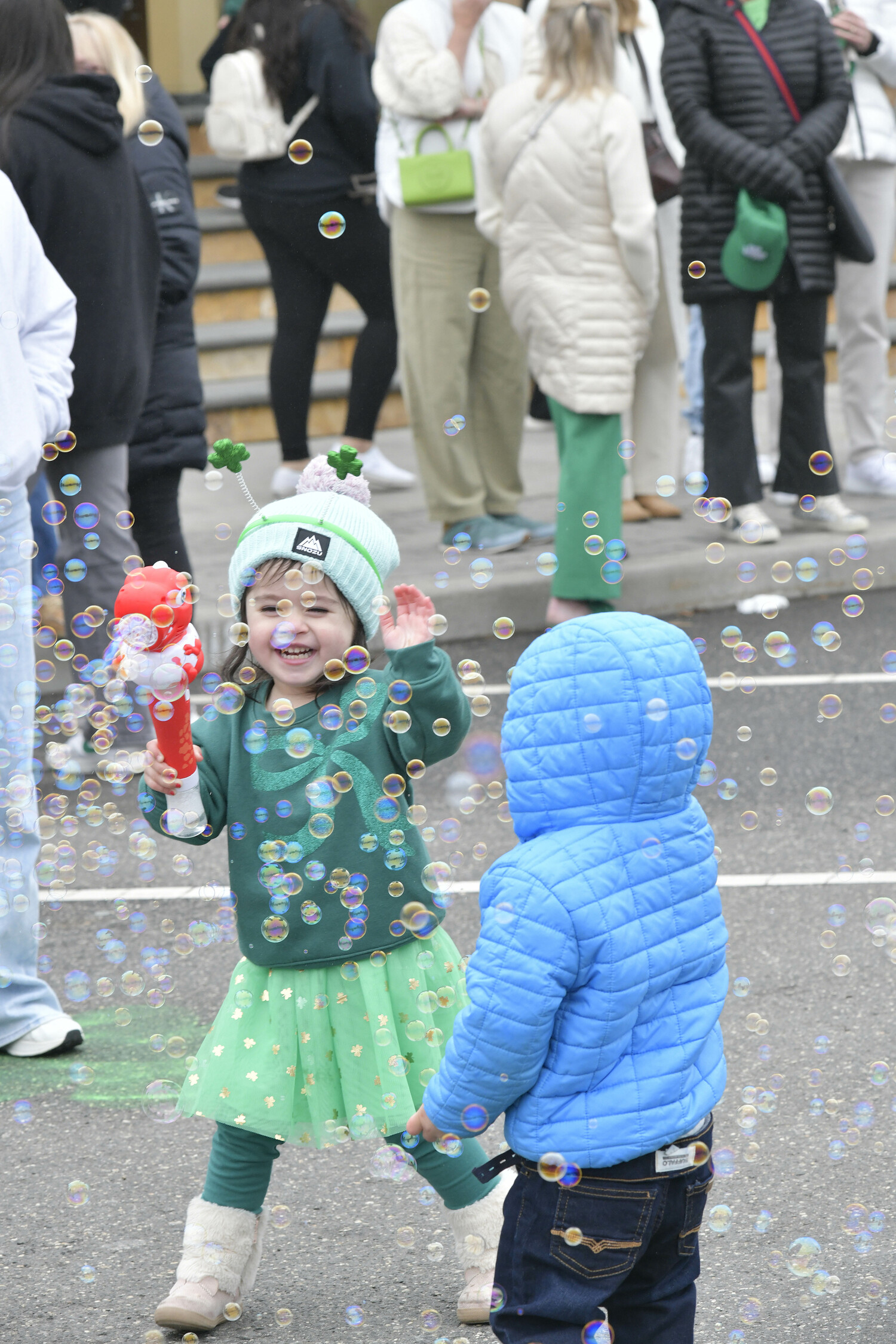 Sophia Espana at the Westhampton Beach St. Patrick's Day parade on Saturday.  DANA SHAW